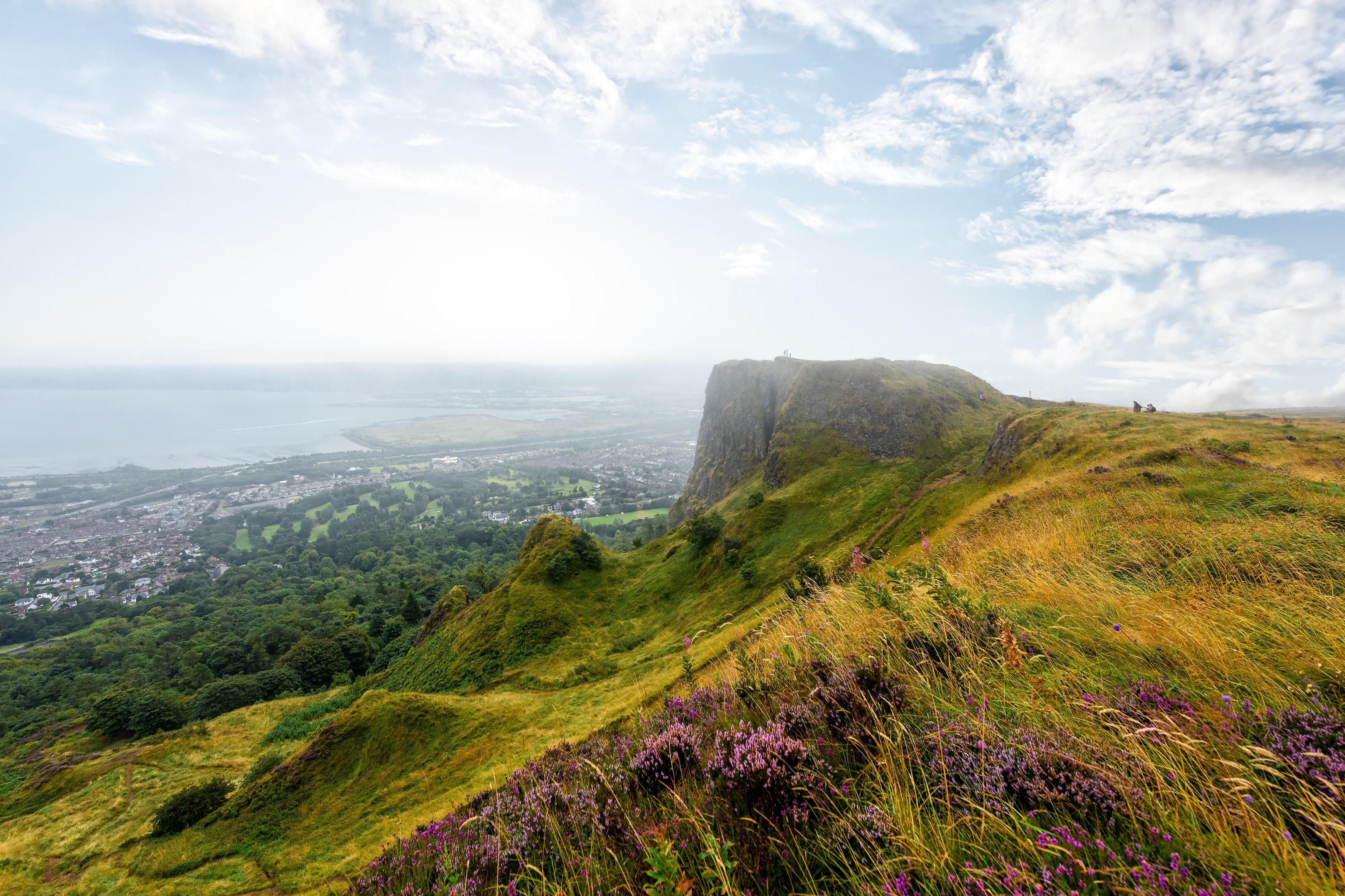View from Cave Hill overlooking Belfast Lough, Northern Ireland HD Wallpaper