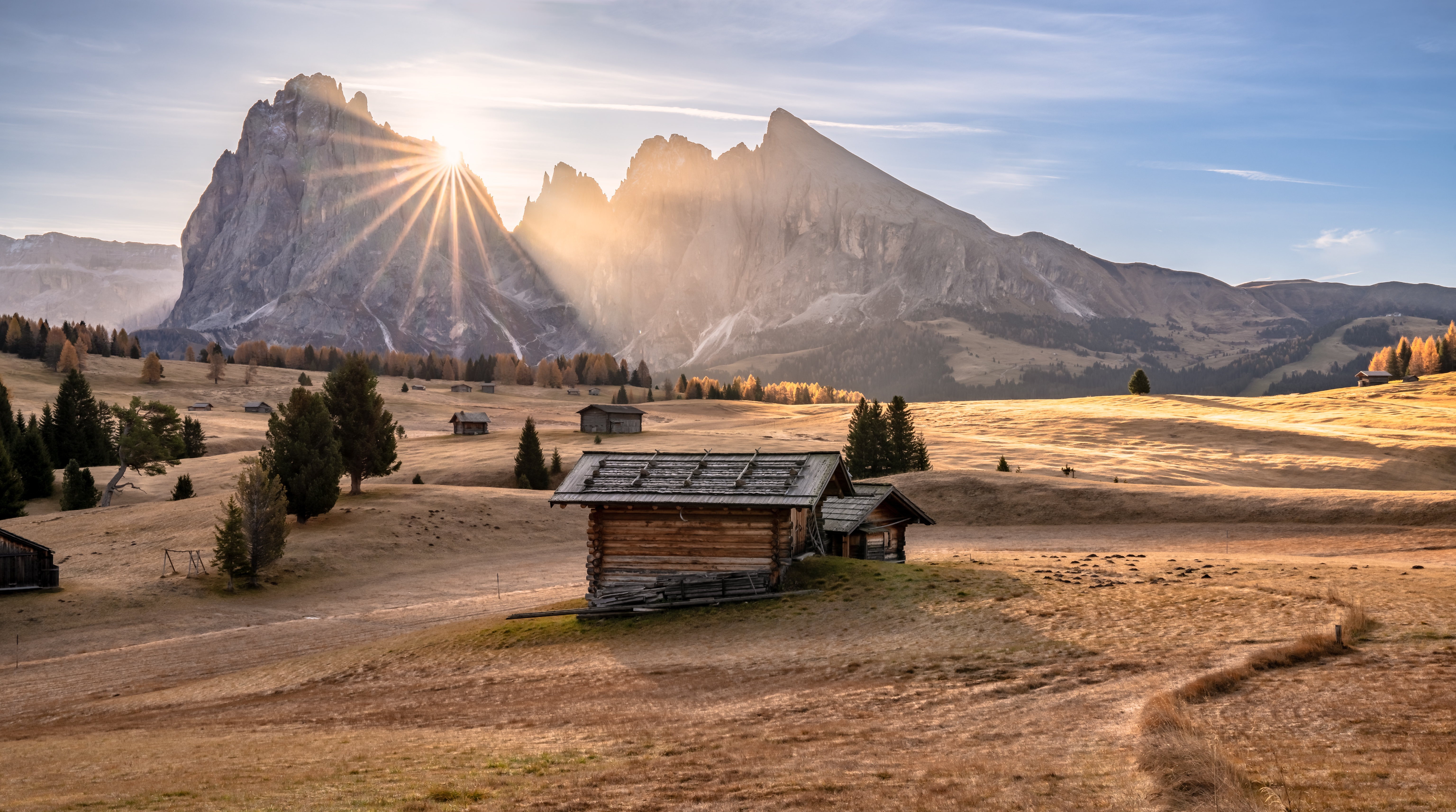 South Tyrol, Italy Mountains at Sunrise HD Wallpaper
