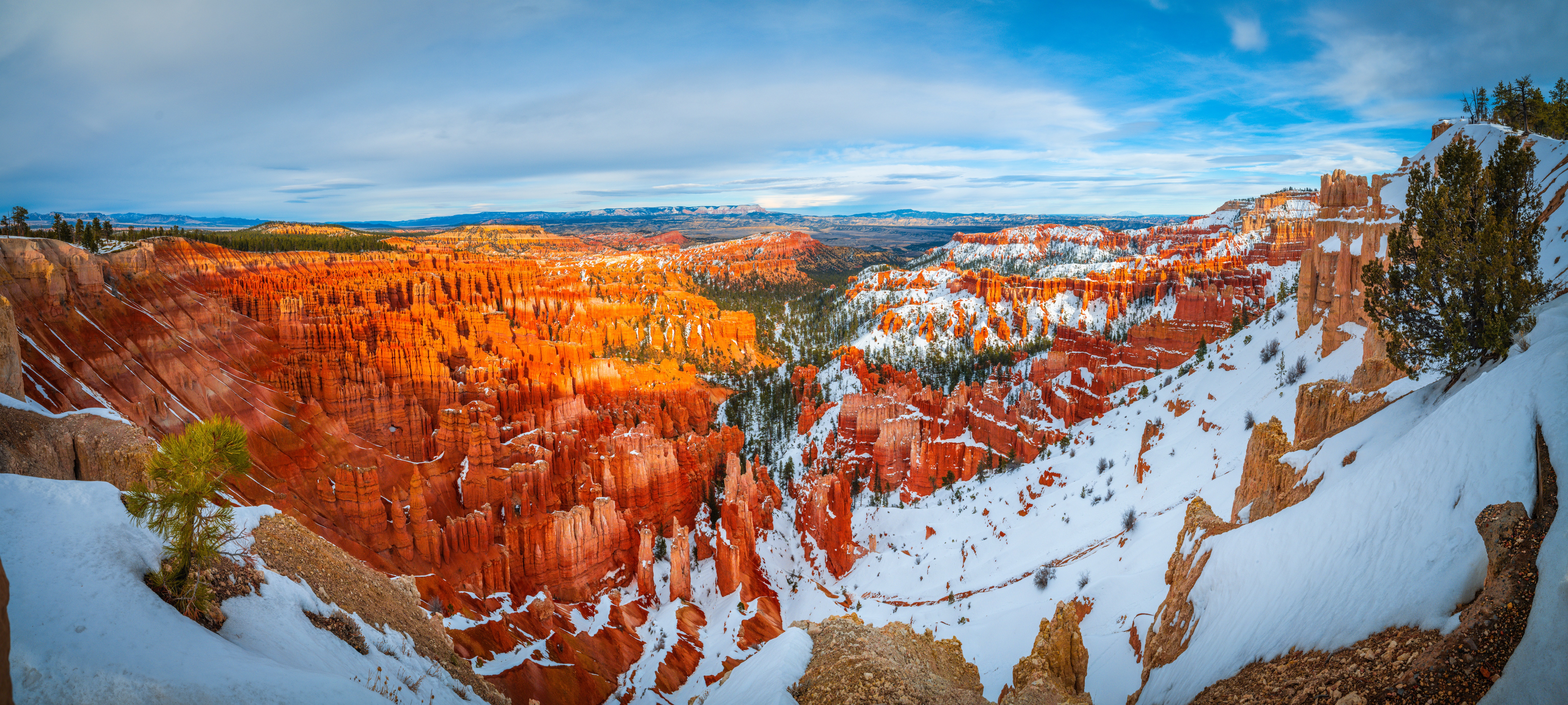 Bryce Canyon National Park Panorama with Snow HD Wallpaper