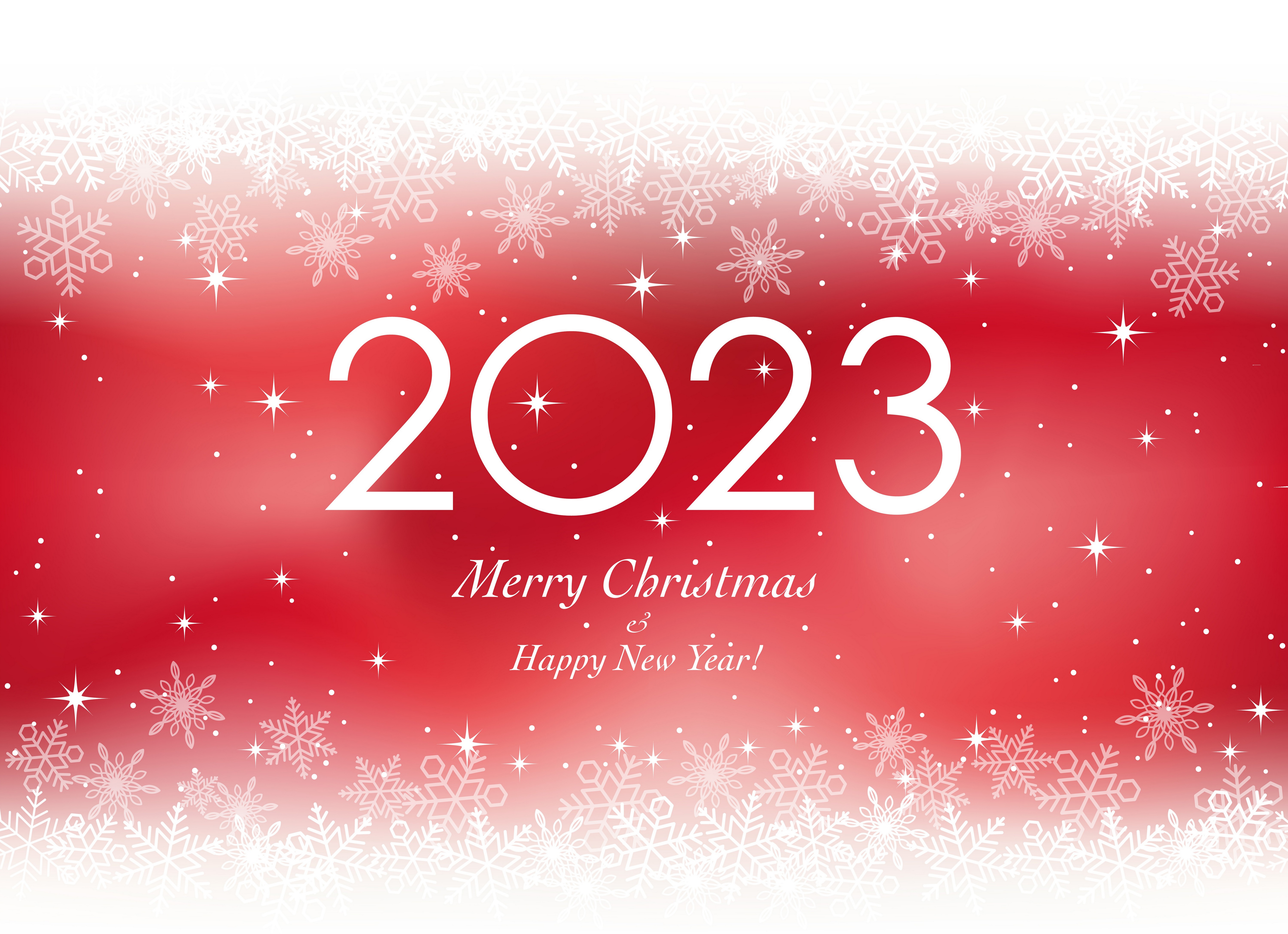 Christmas and New Year 2023 snowflakes HD Wallpaper