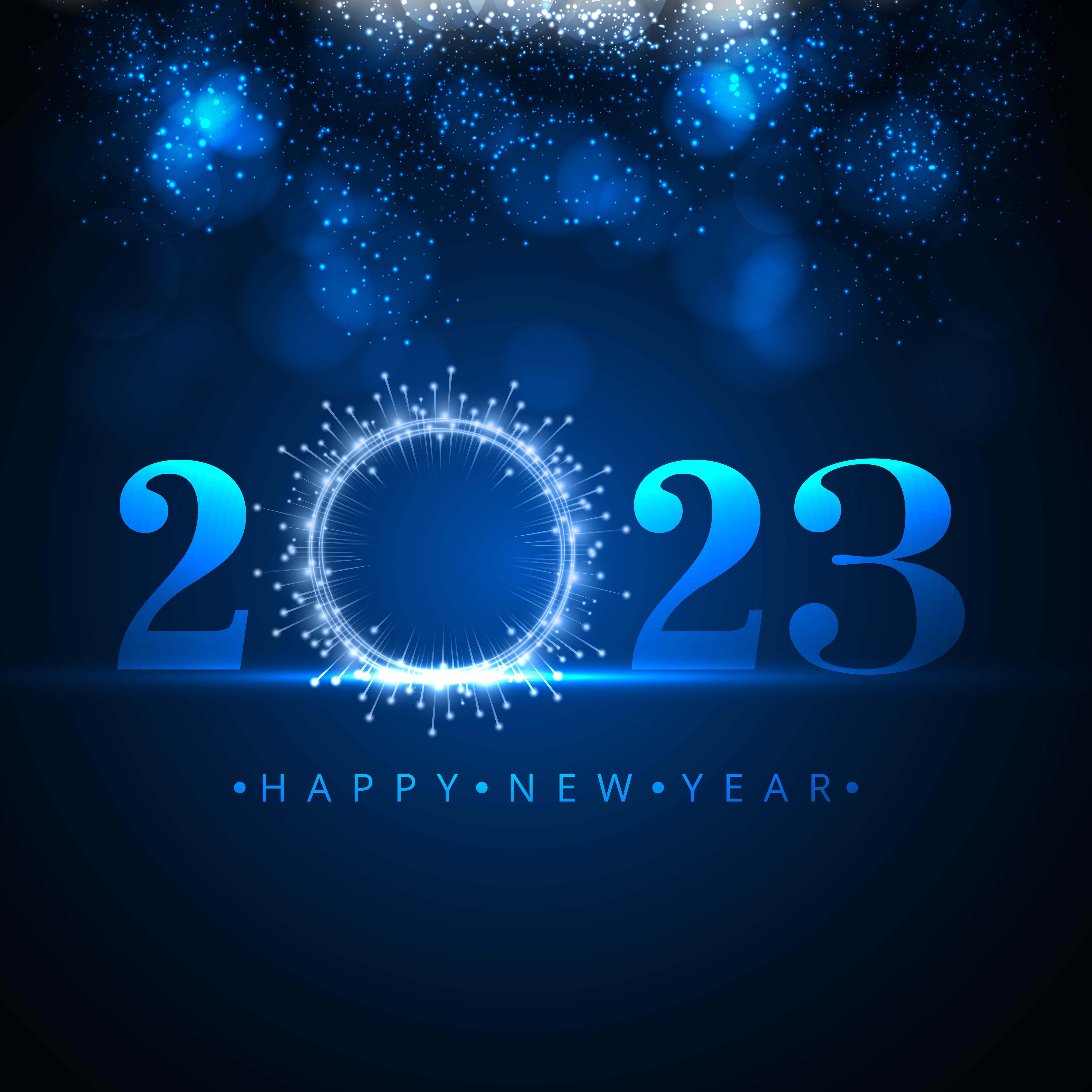 Happy New Year 2023 Greeting Card HD Wallpaper