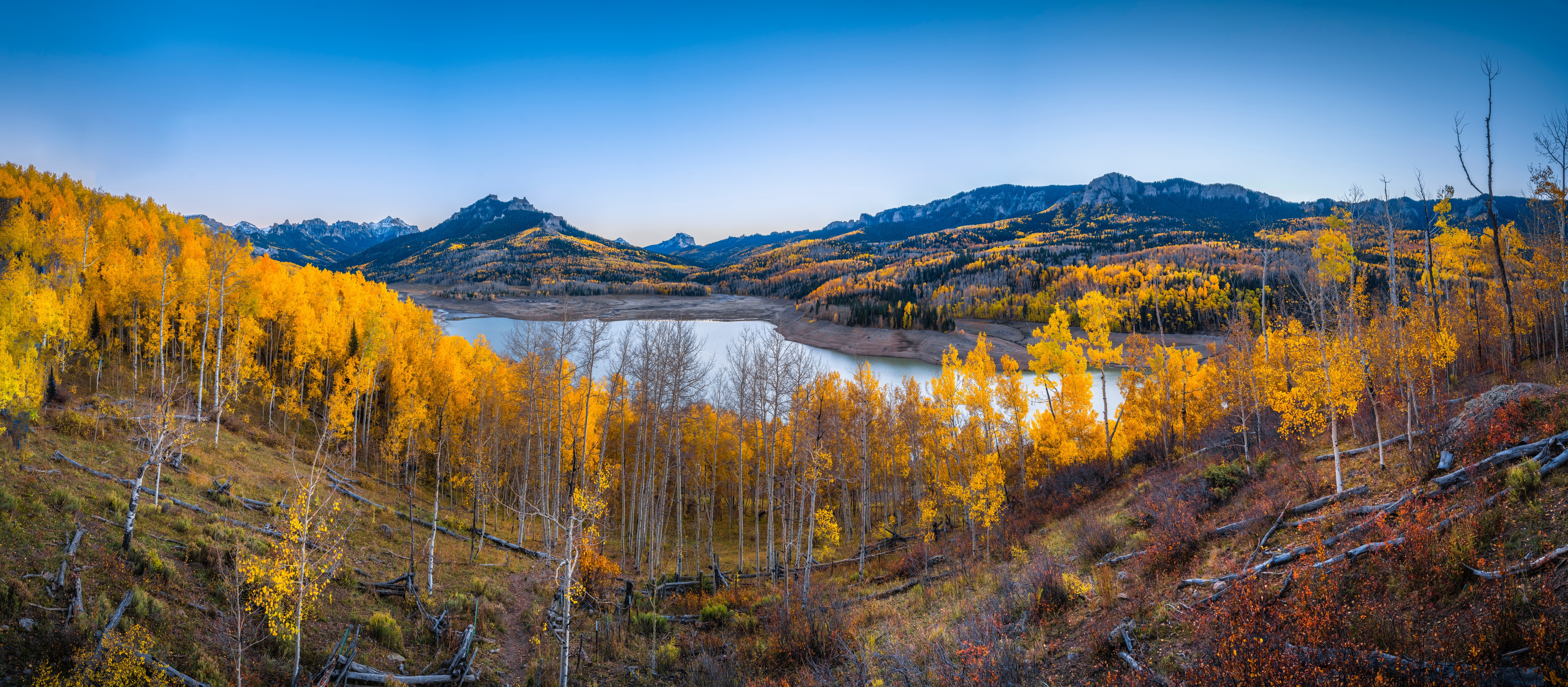 Panorama of Owl Creek Pass in Autumn HD Wallpaper