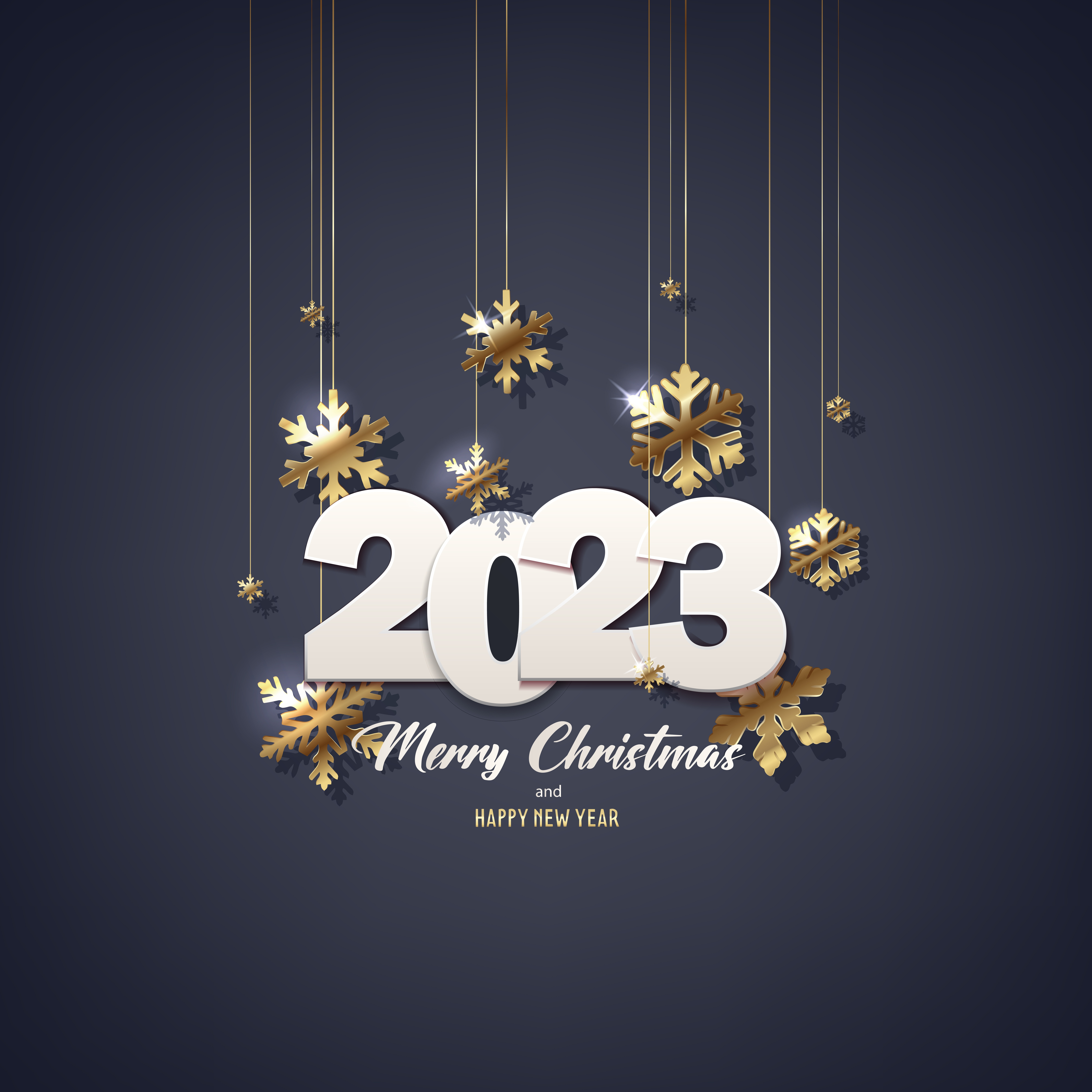 Merry Christmas and Happy New Year 2023 HD Wallpaper