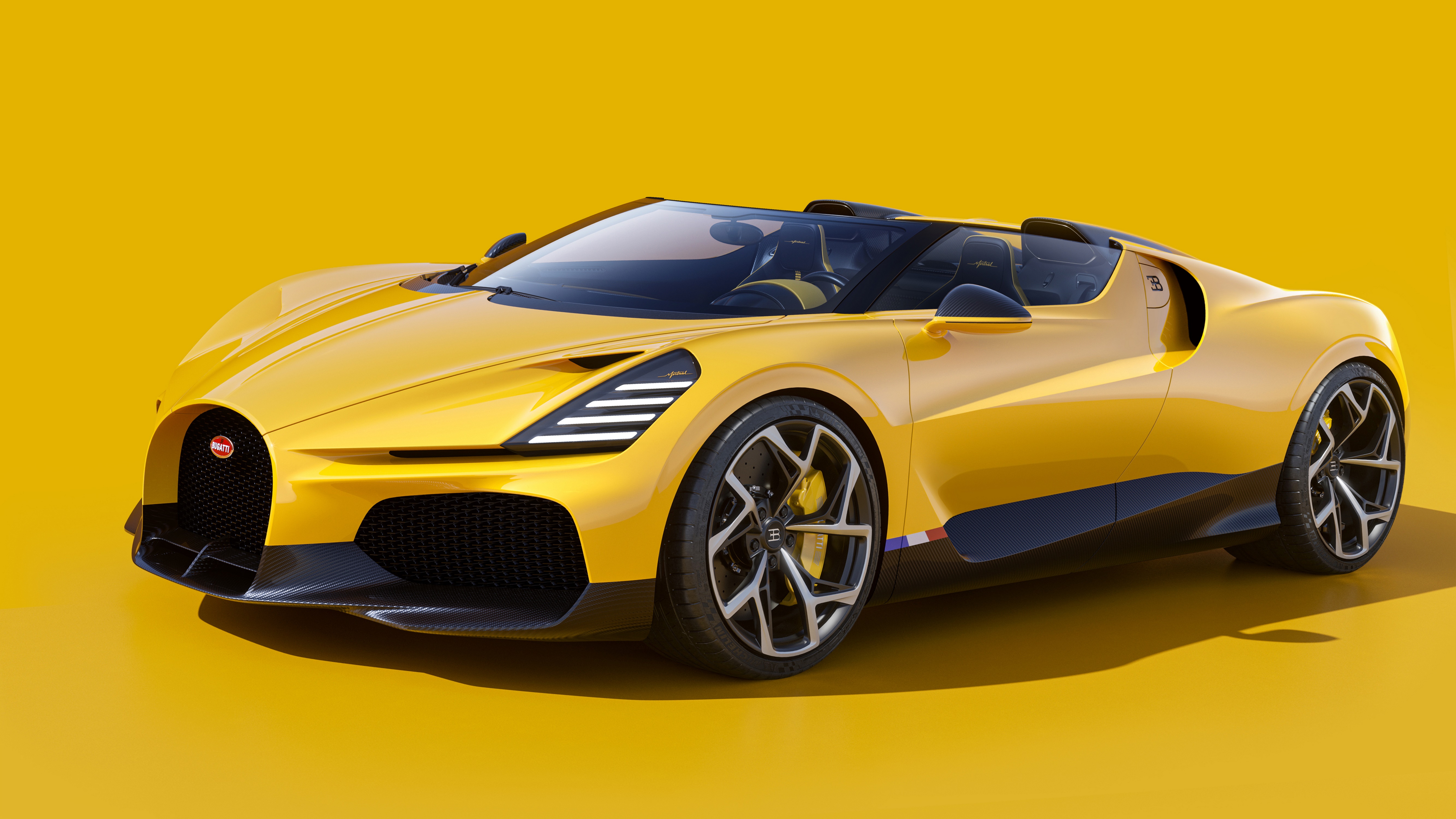 Bugatti W16 Mistral Roadster 2024 Yellow HD Wallpaper