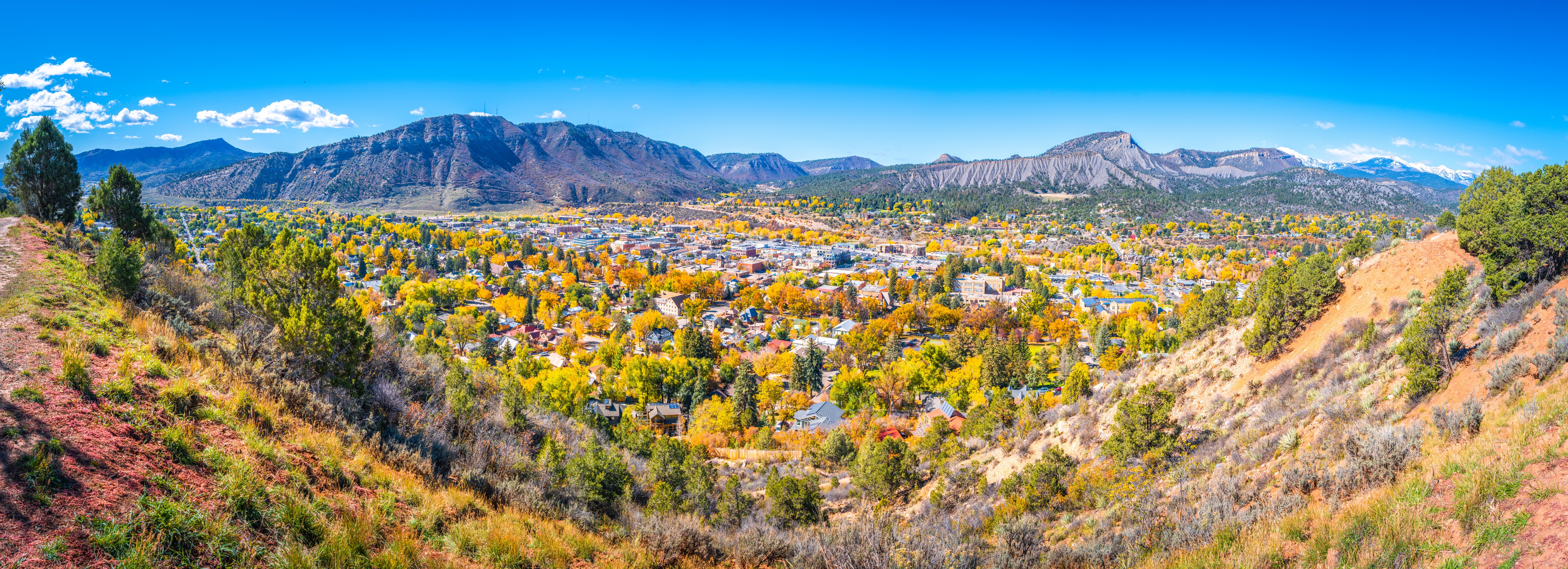 Durango, Colorado USA Mountains in Autumn Panorama HD Wallpaper