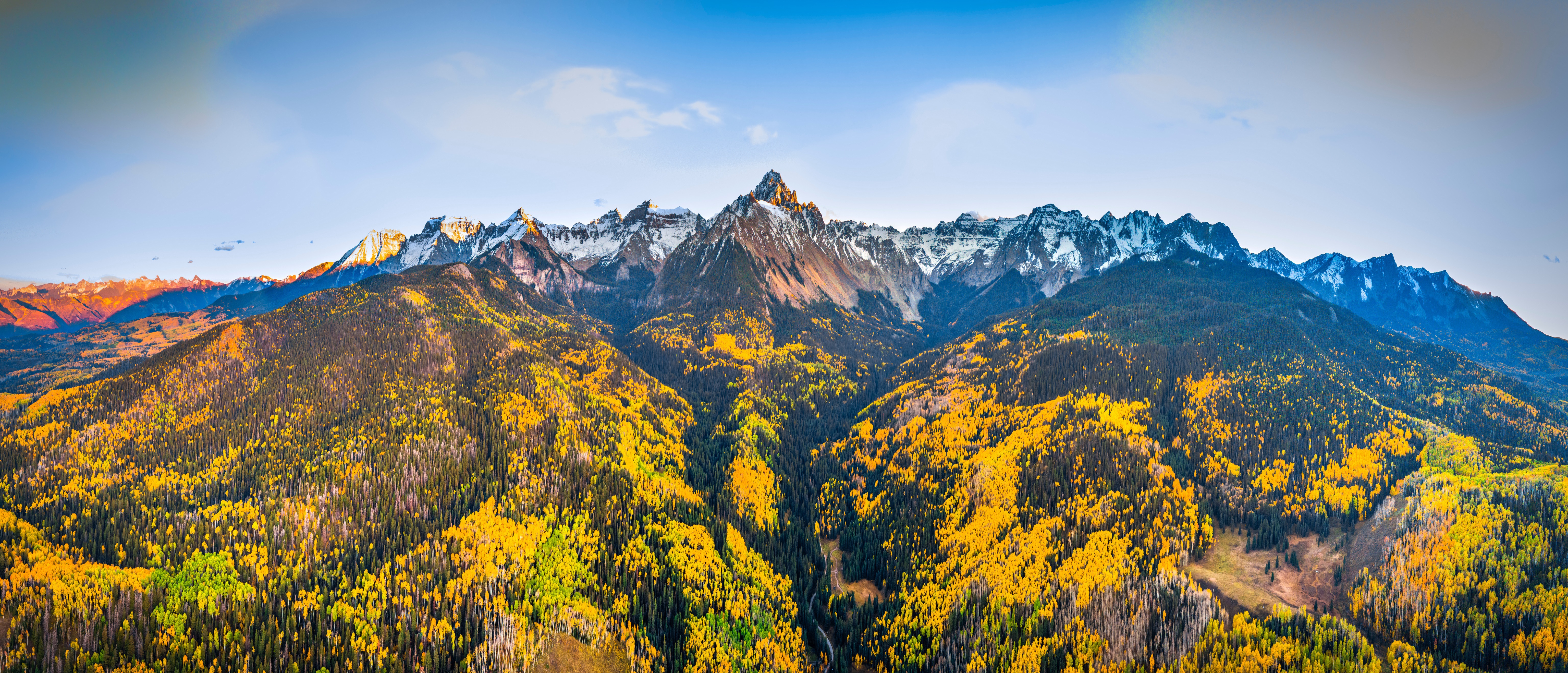 Colorado Mountains Panorama in Autumn HD Wallpaper