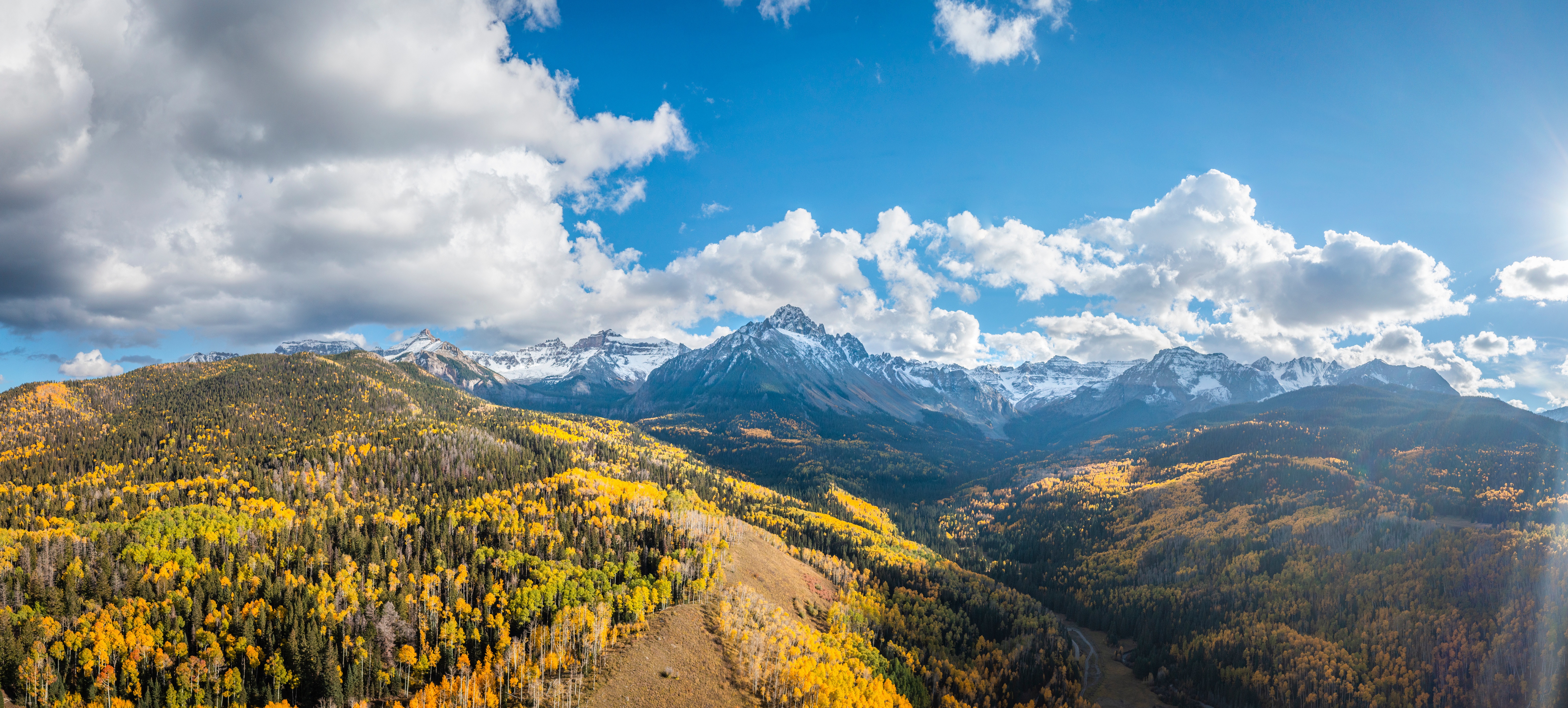 Colorado Mountains and Forests Panorama HD Wallpaper