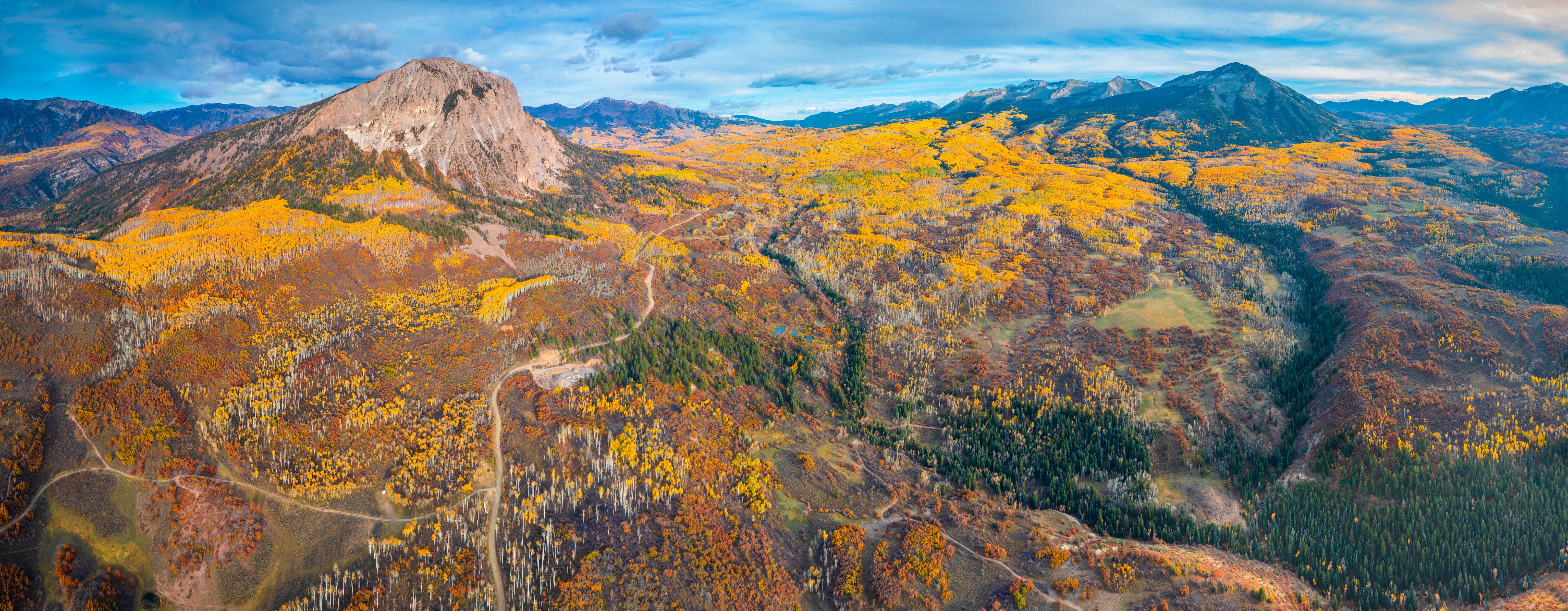 Gunnison National Forest Panorama in Autumn HD Wallpaper