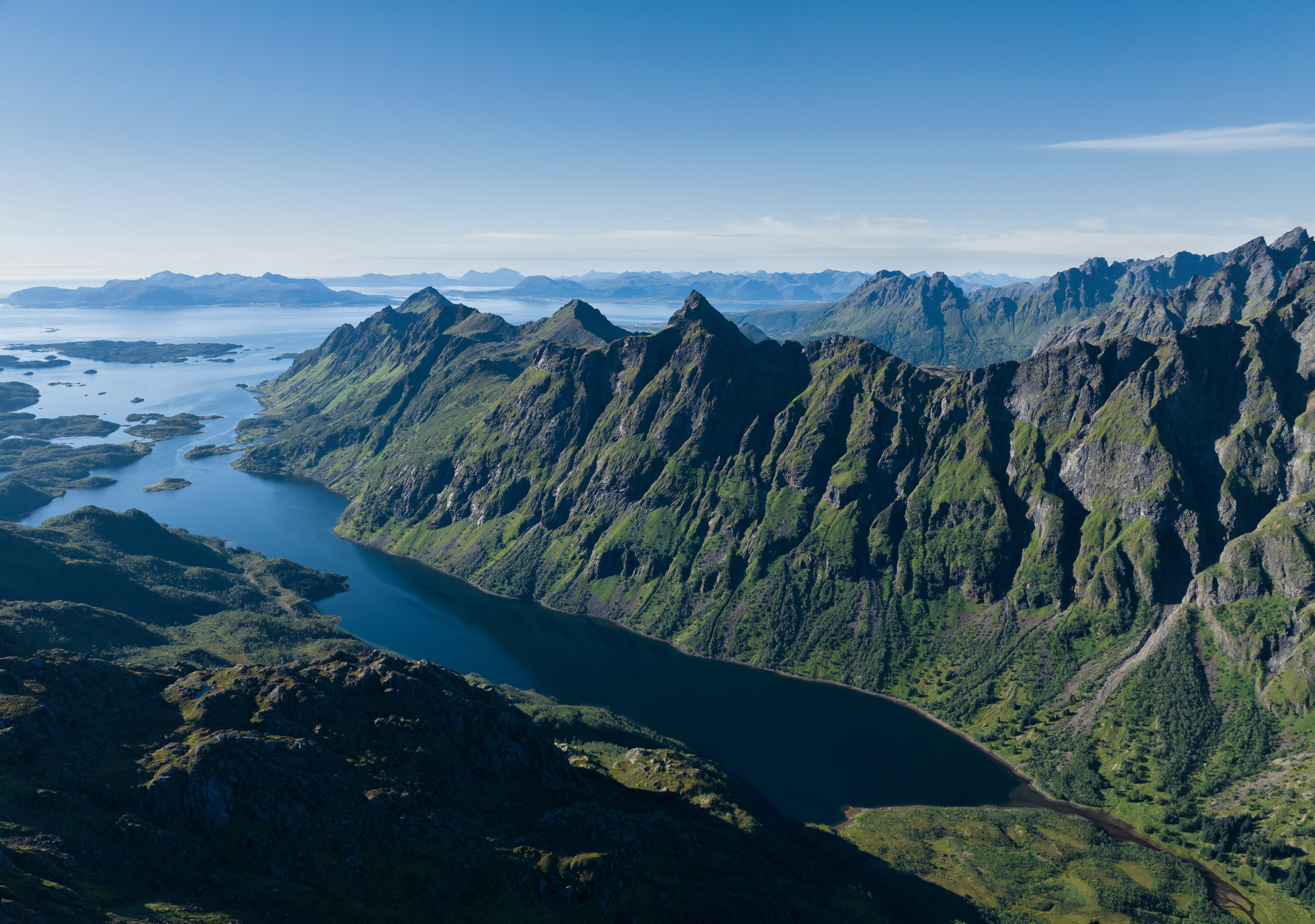 Lofoten Mountains and Fjord in Norway HD Wallpaper