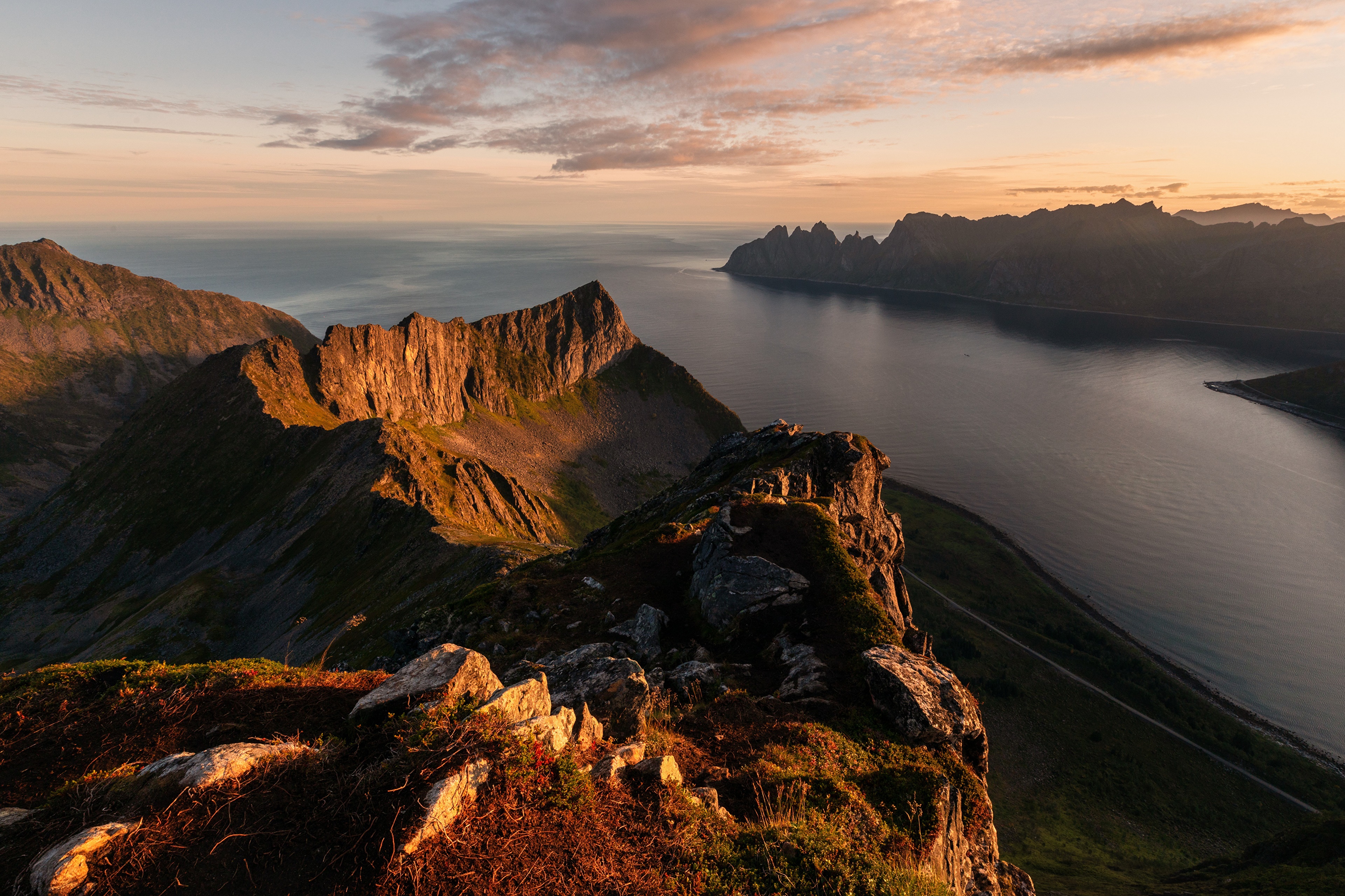 4K Senja Norway Mountains Crag HD Wallpaper