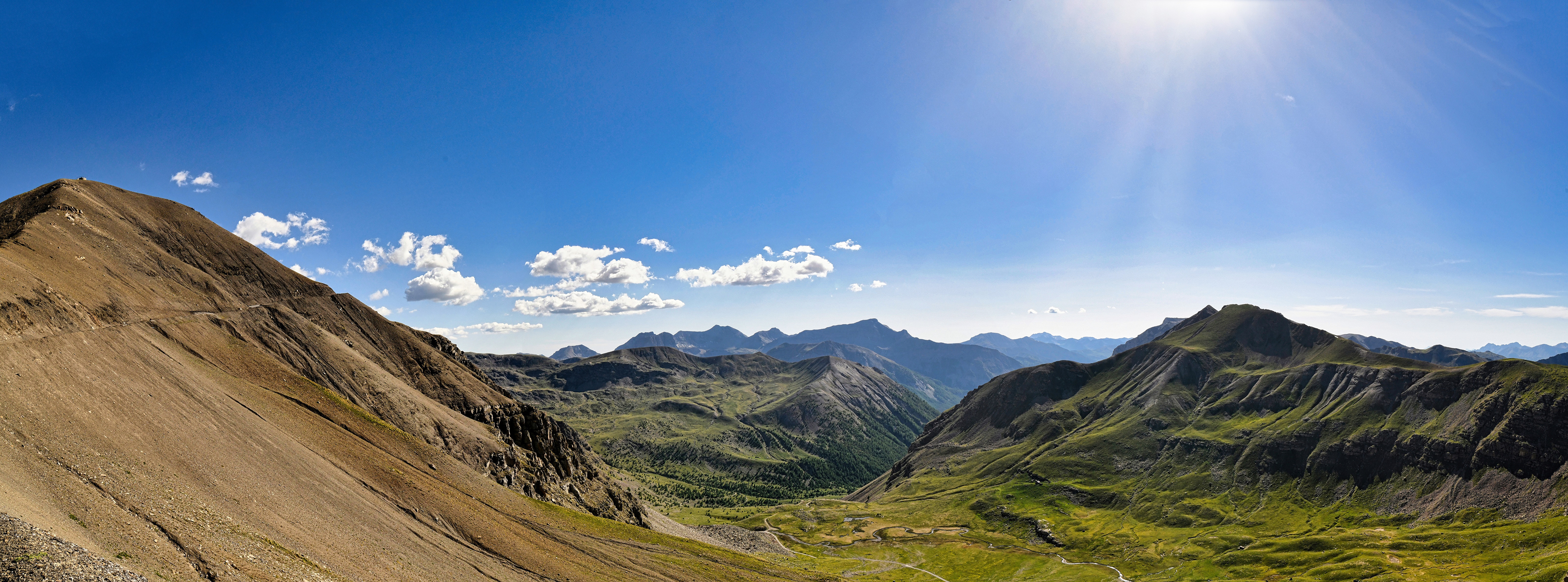 Panoramic view of Mercantour National Park, France HD Wallpaper