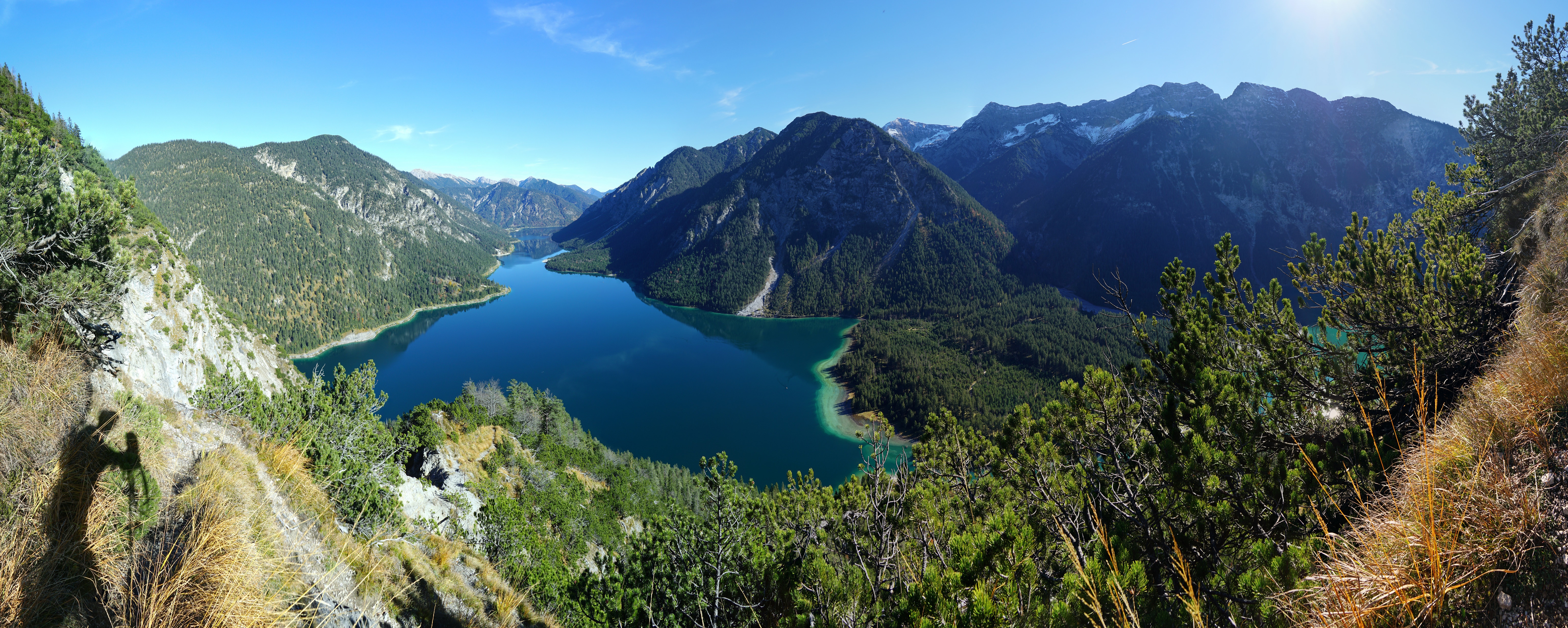 Plansee Lake and Alps Panorama, Austria HD Wallpaper