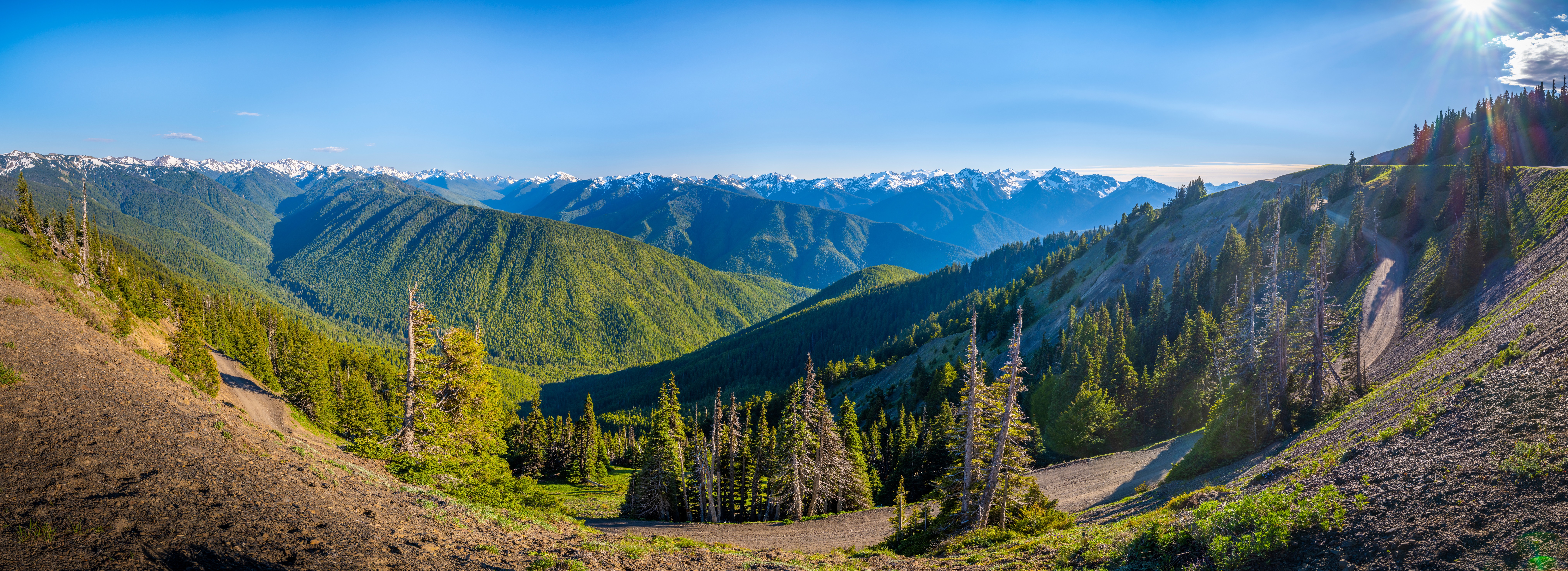 Olympic National Park Panorama, Washington, USA HD Wallpaper