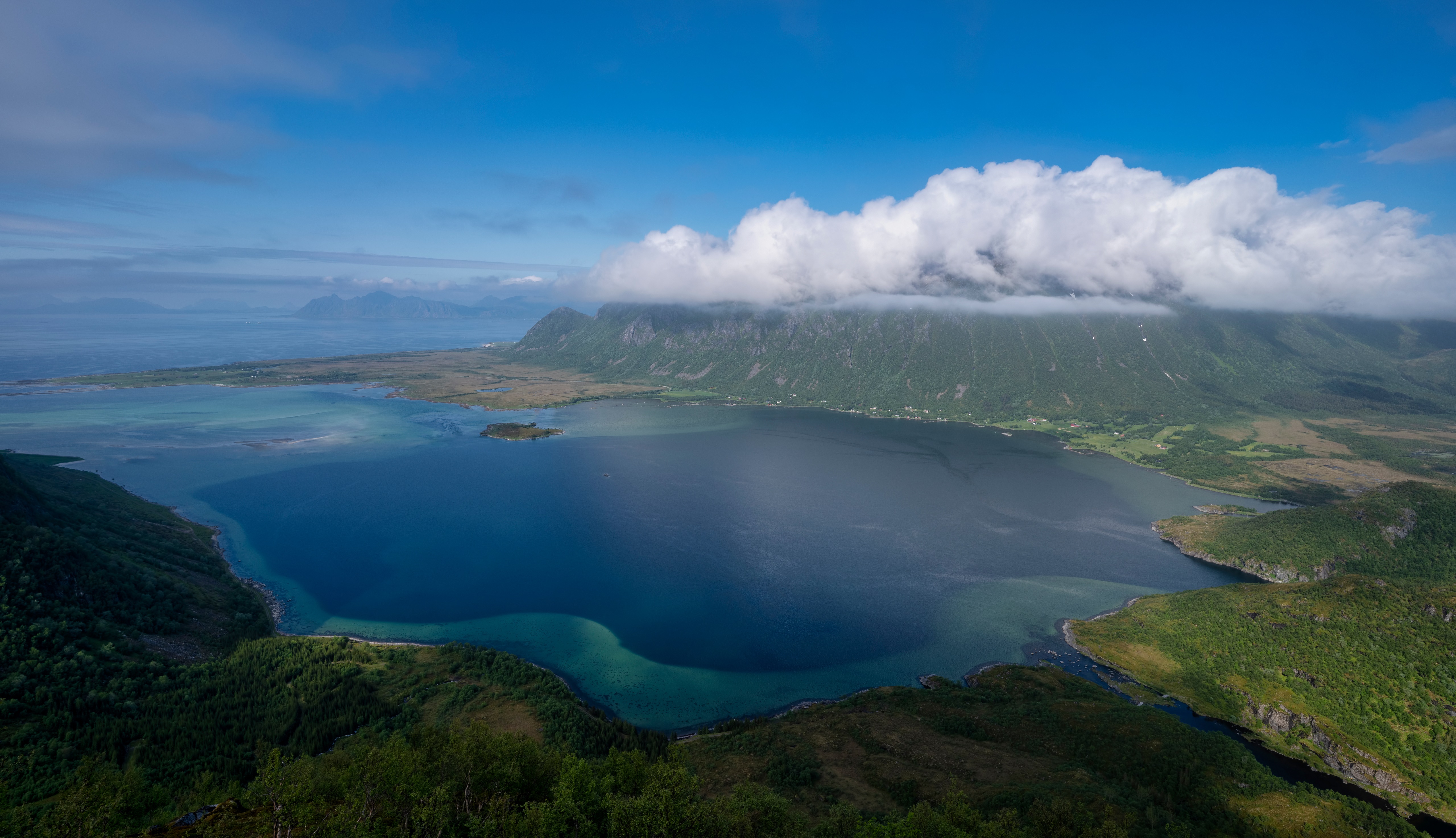 Lofoten, Norway: Mountains and Clouds from Above HD Wallpaper