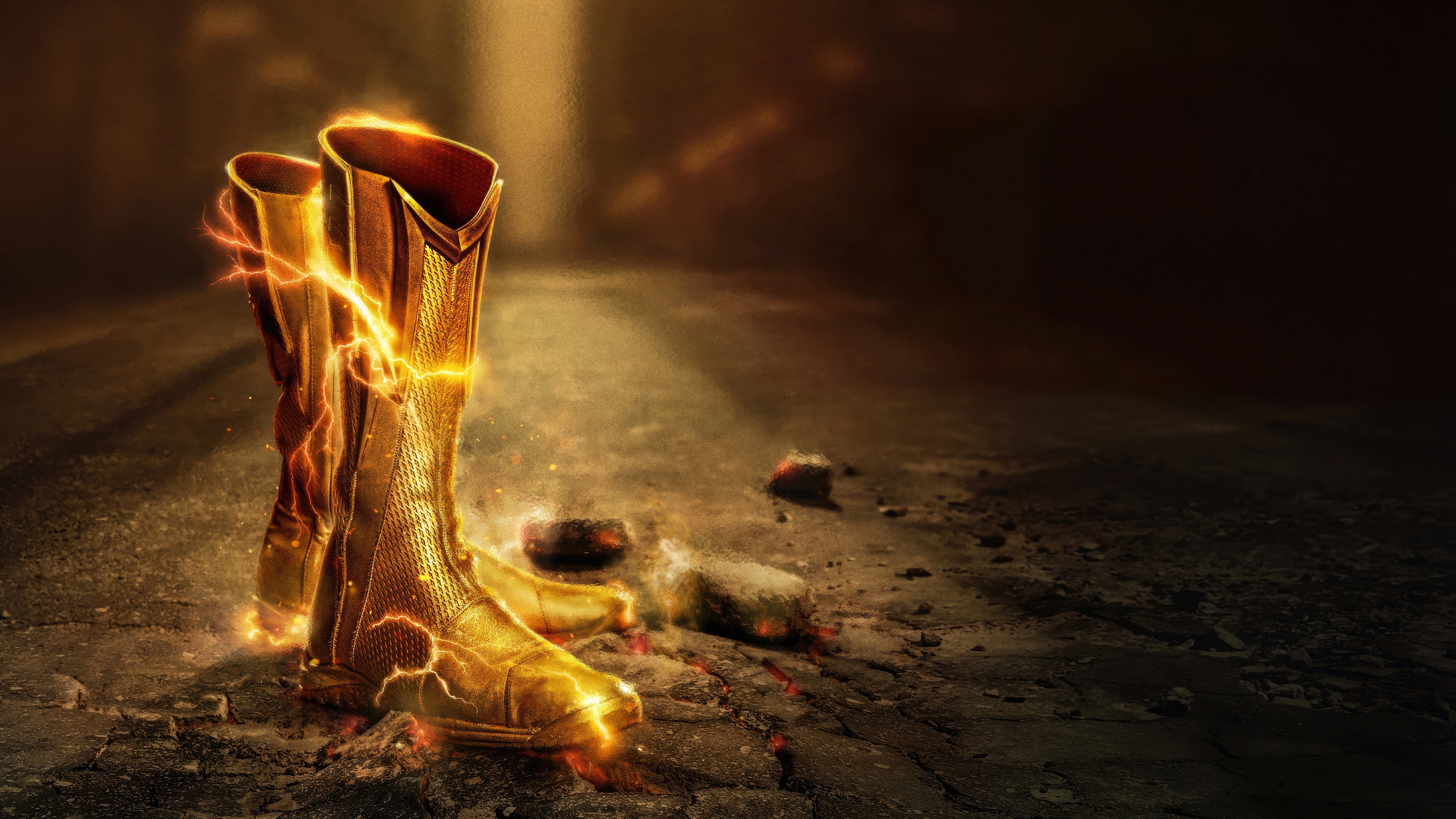 The Flash Season 9 Golden Boots HD Wallpaper