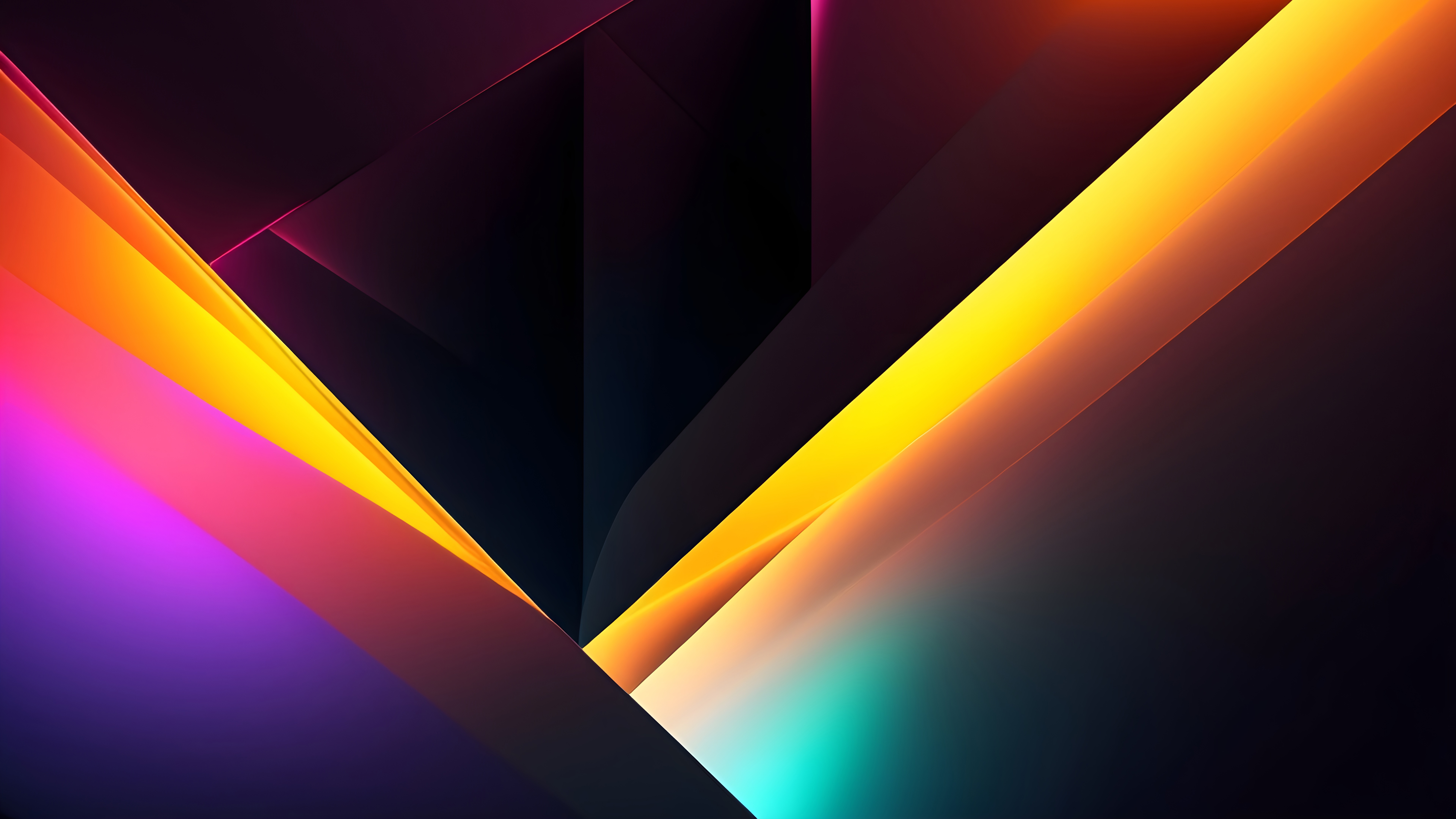 Abstract digital art with vibrant light streaks HD Wallpaper