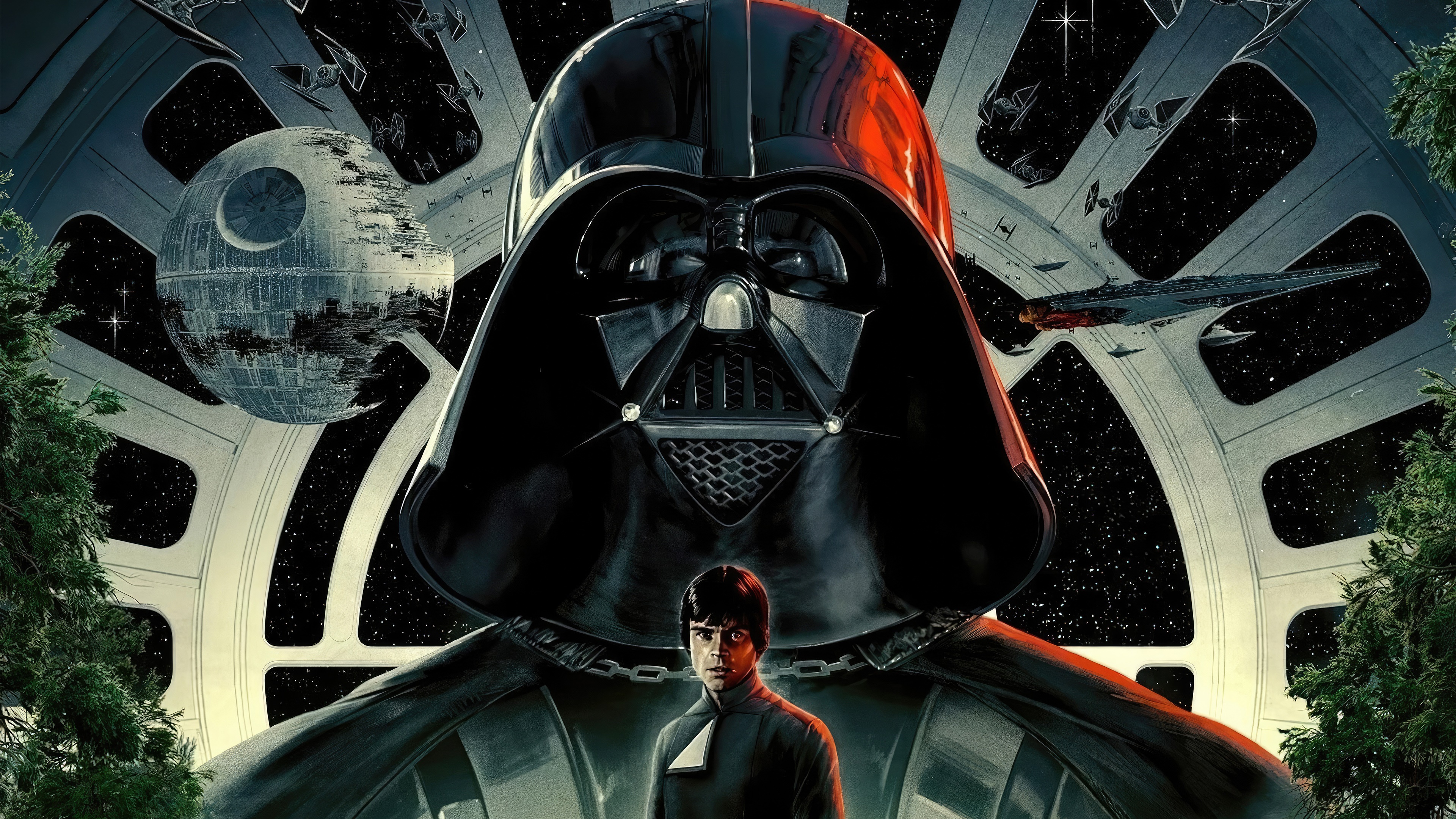 Darth Vader and Luke Skywalker from Star Wars HD Wallpaper