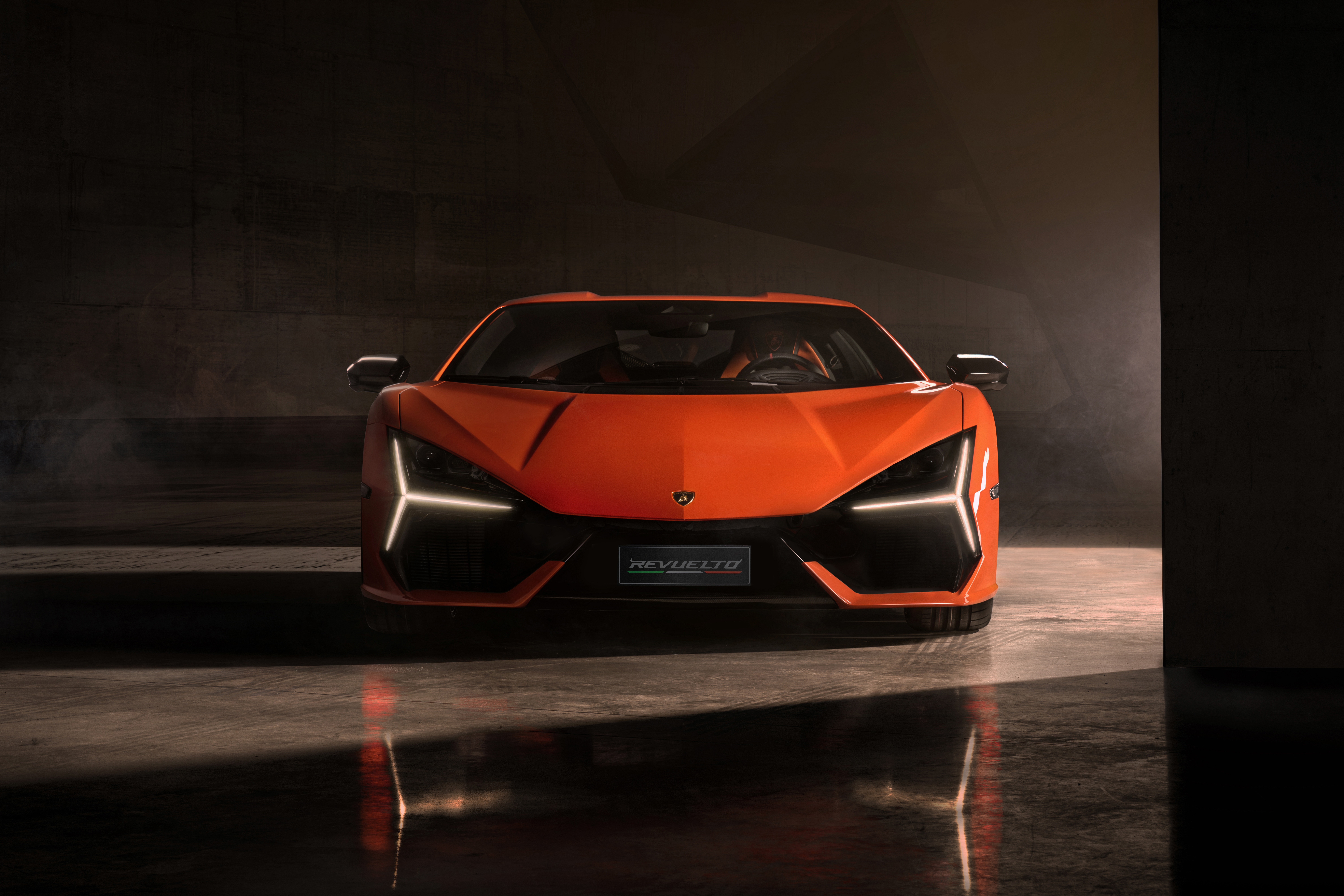 Lamborghini Revuelto front view HD Wallpaper