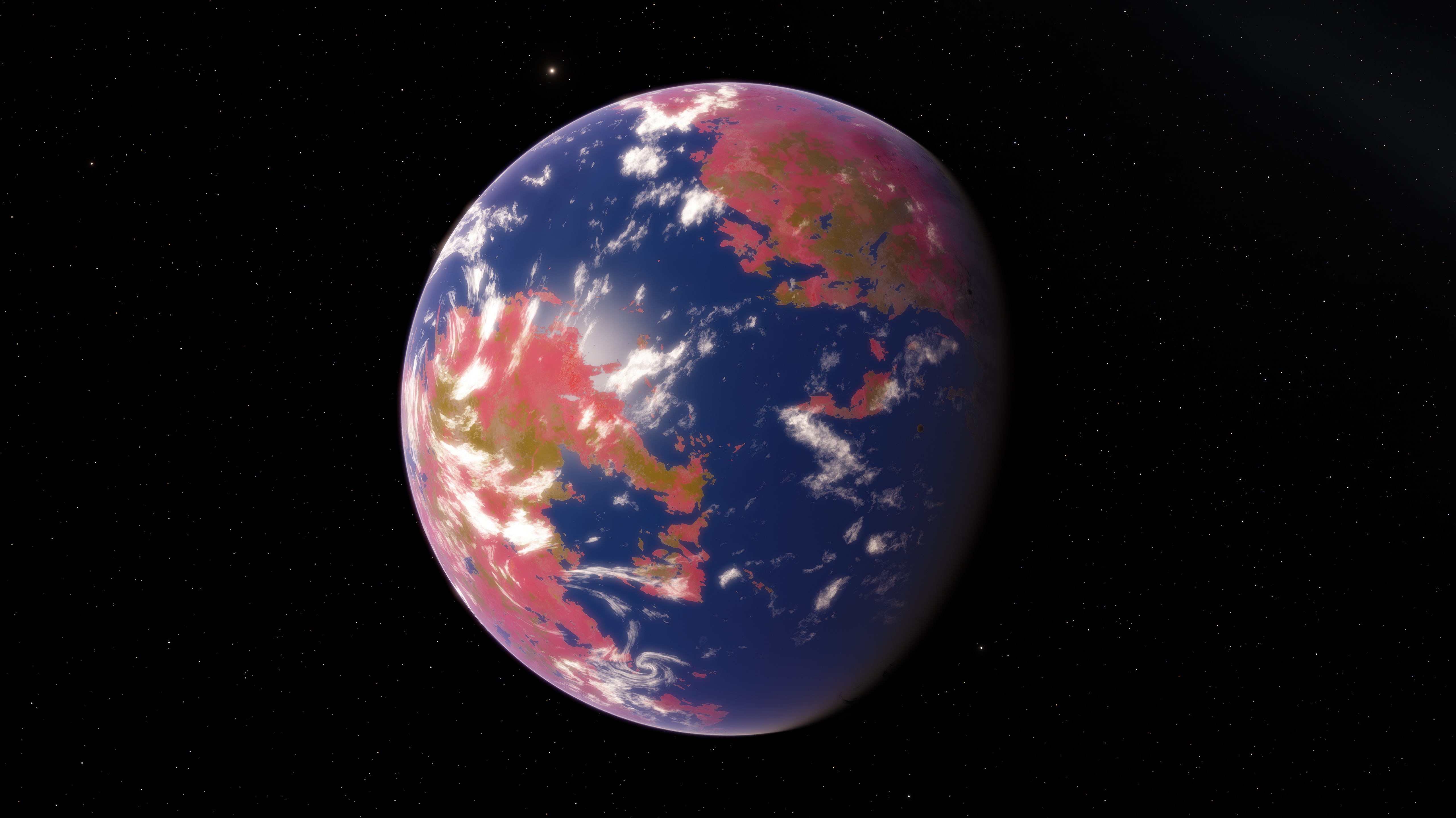 Digital artwork of an alien planet HD Wallpaper