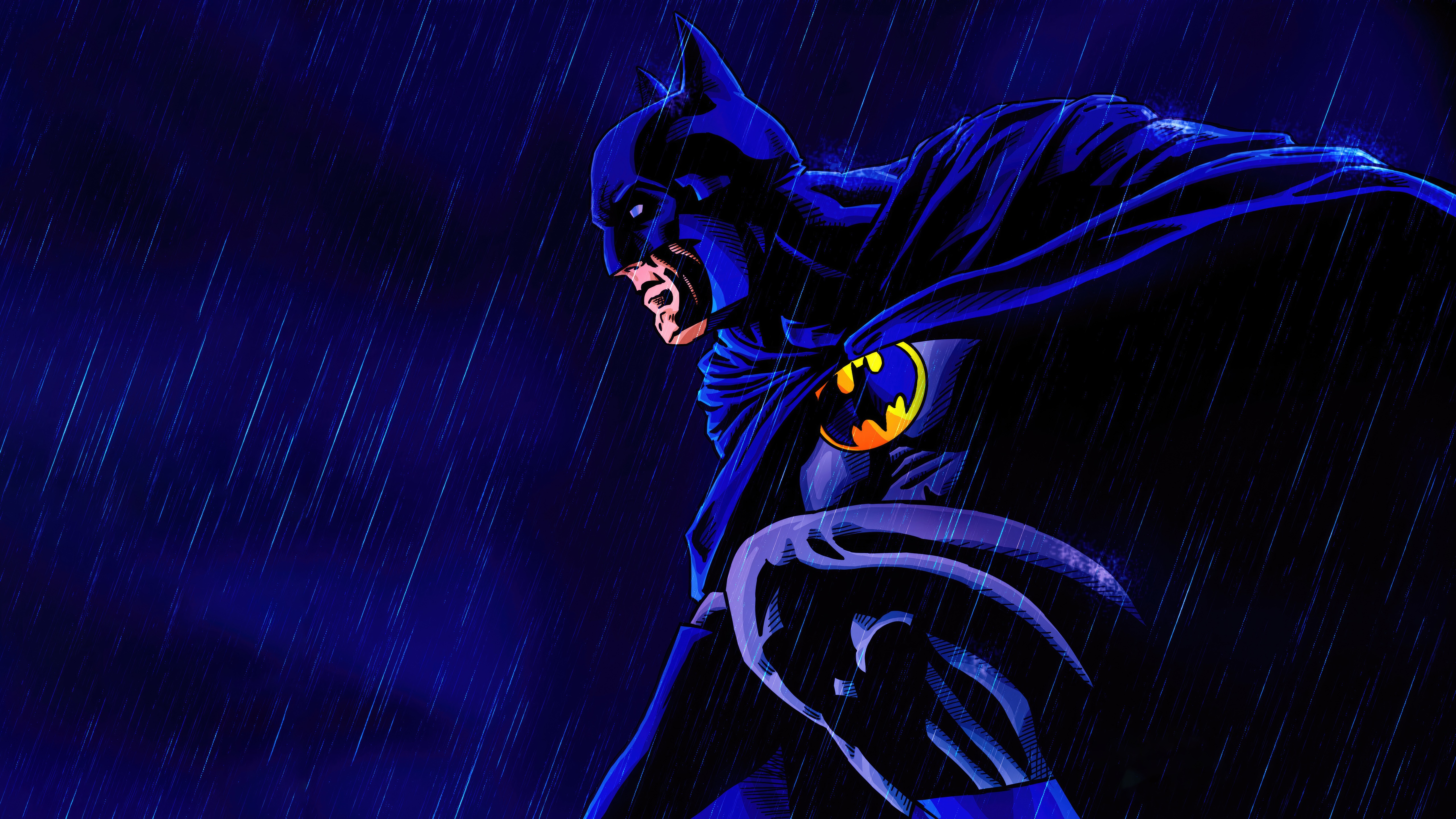 Batman in the rain HD Wallpaper