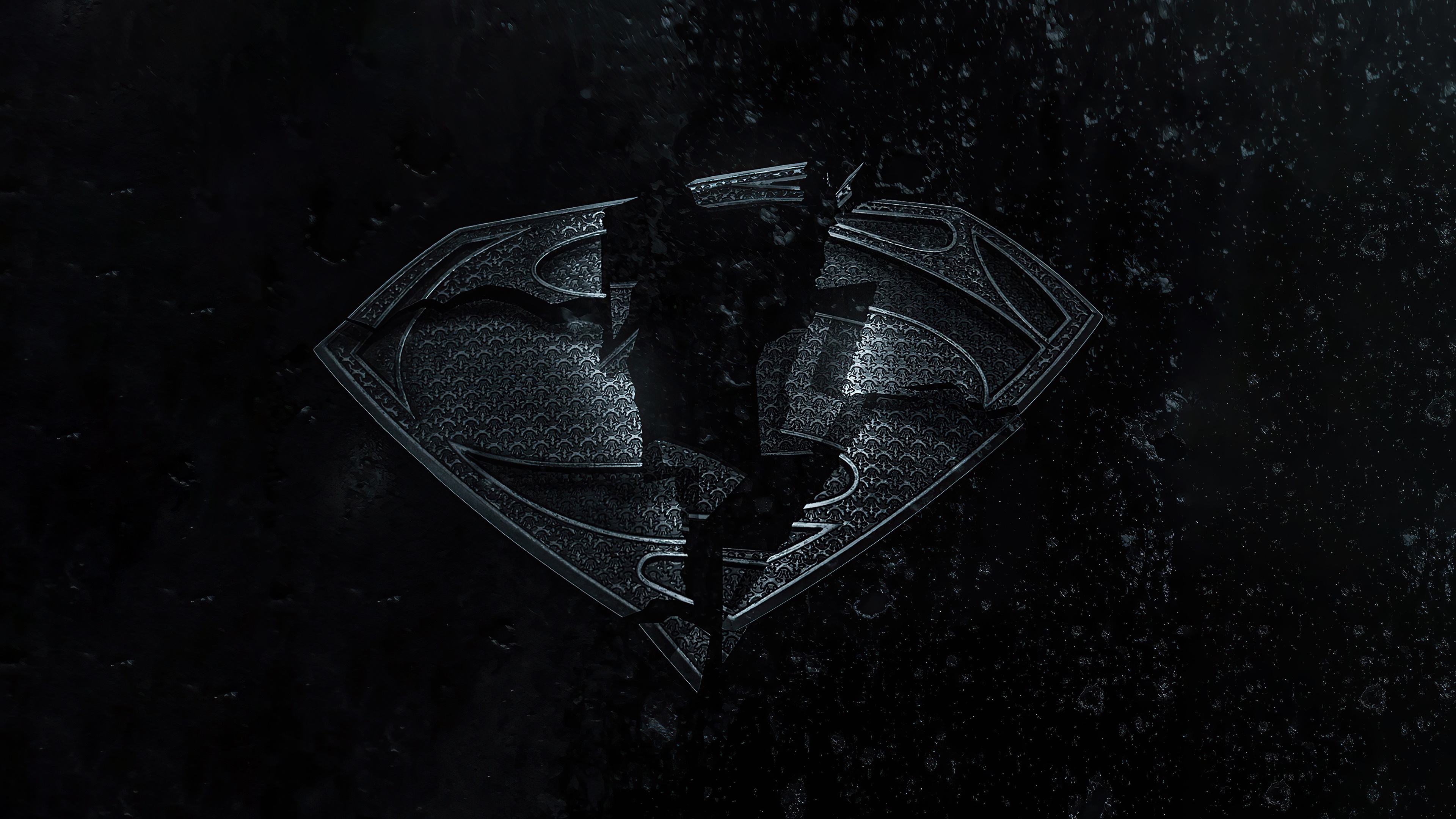 Broken Superman logo 4K HD Wallpaper