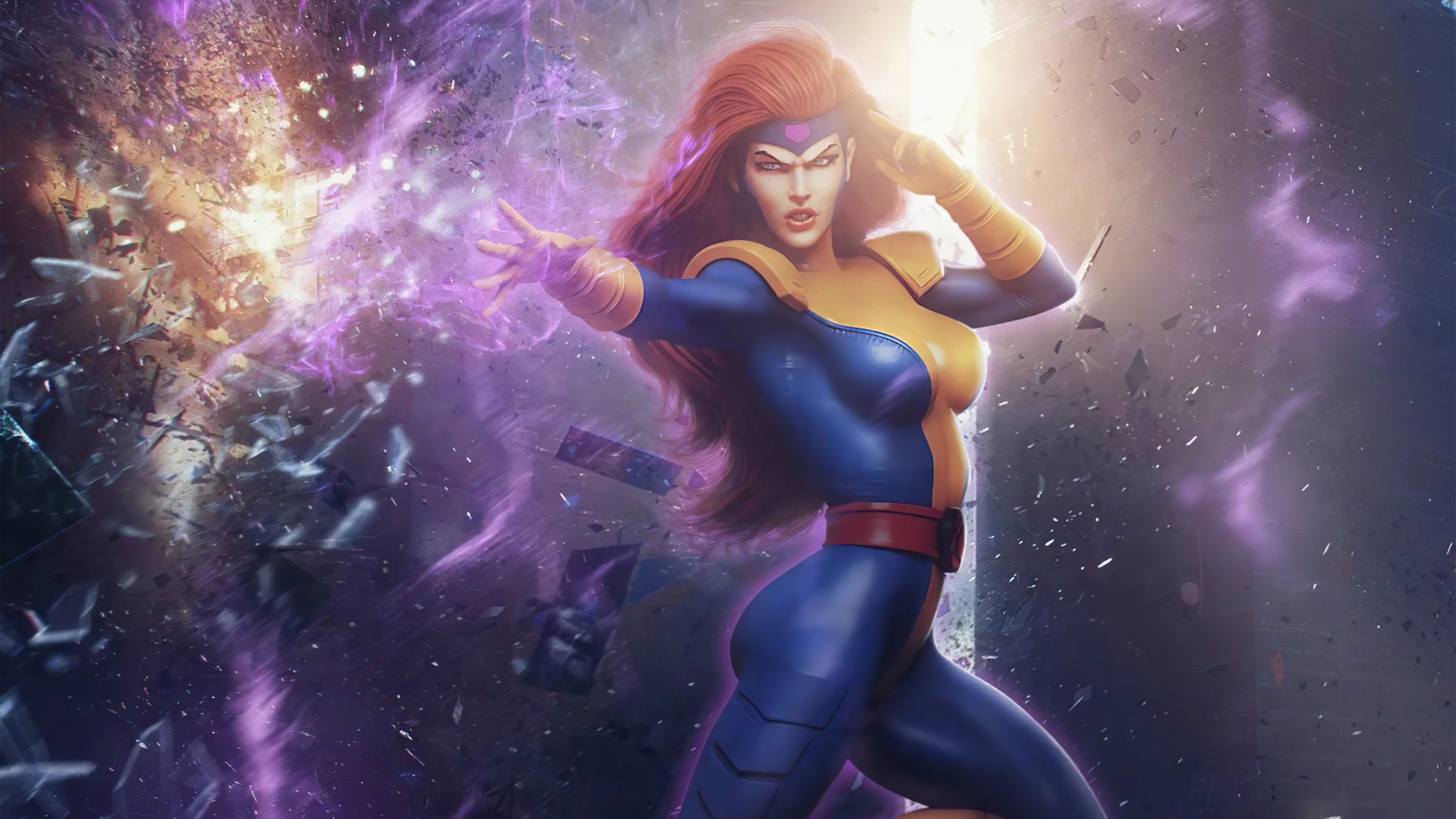Jean Grey from X-Men using telekinetic powers HD Wallpaper