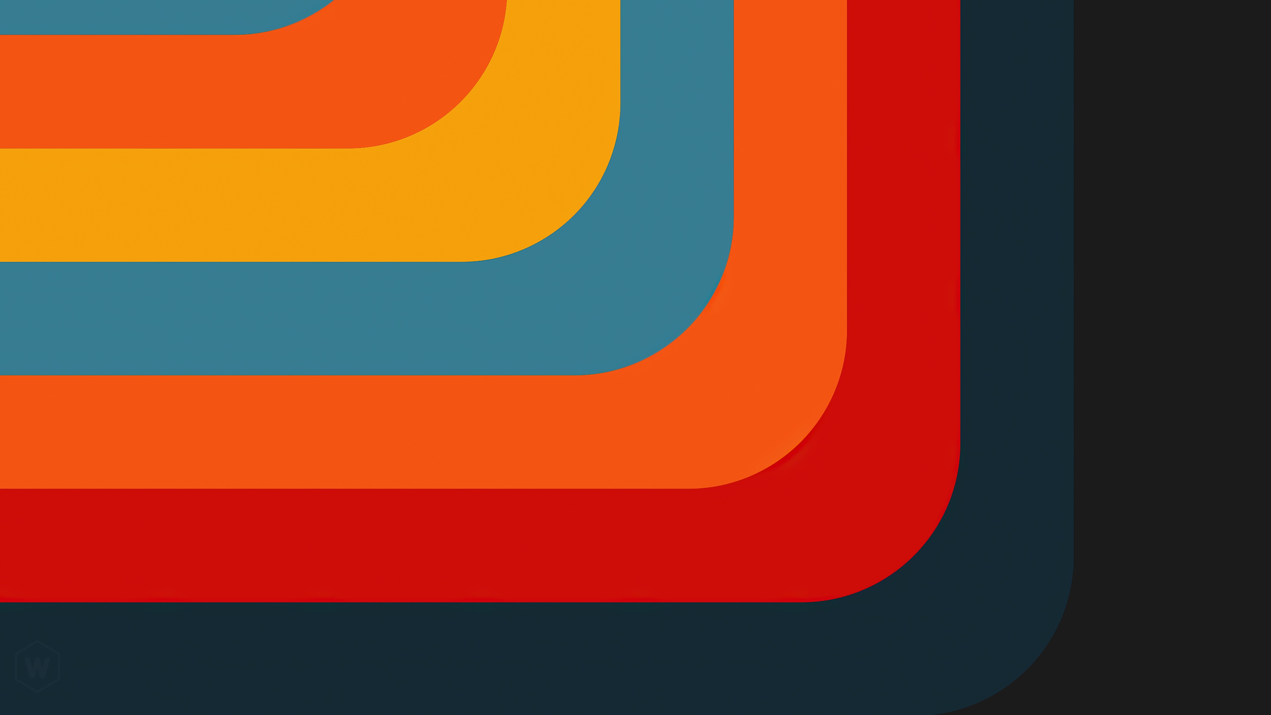 Abstract geometric shapes in warm and cool colors 4K HD Wallpaper