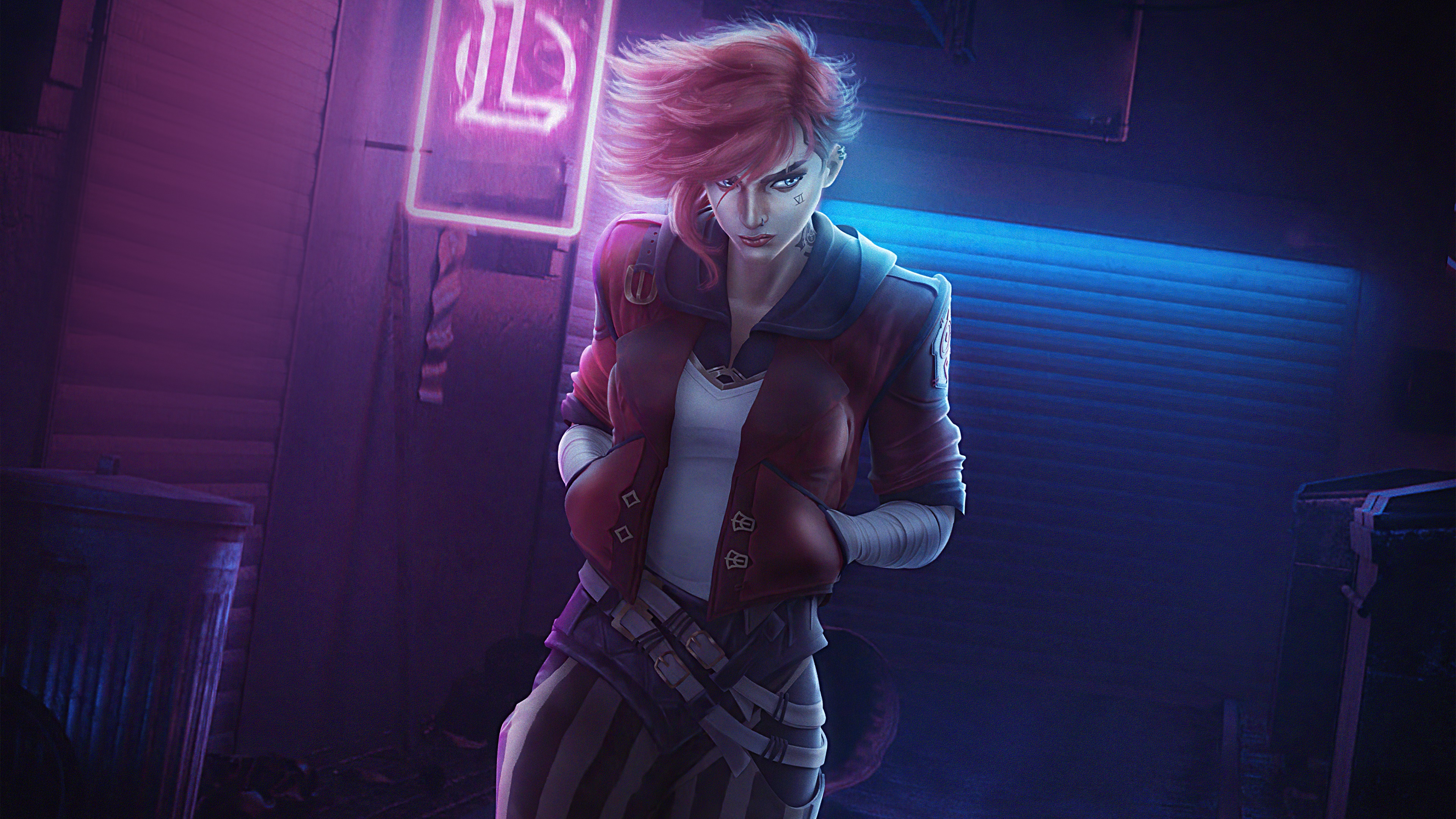 Vi from Arcane League of Legends 4K HD Wallpaper
