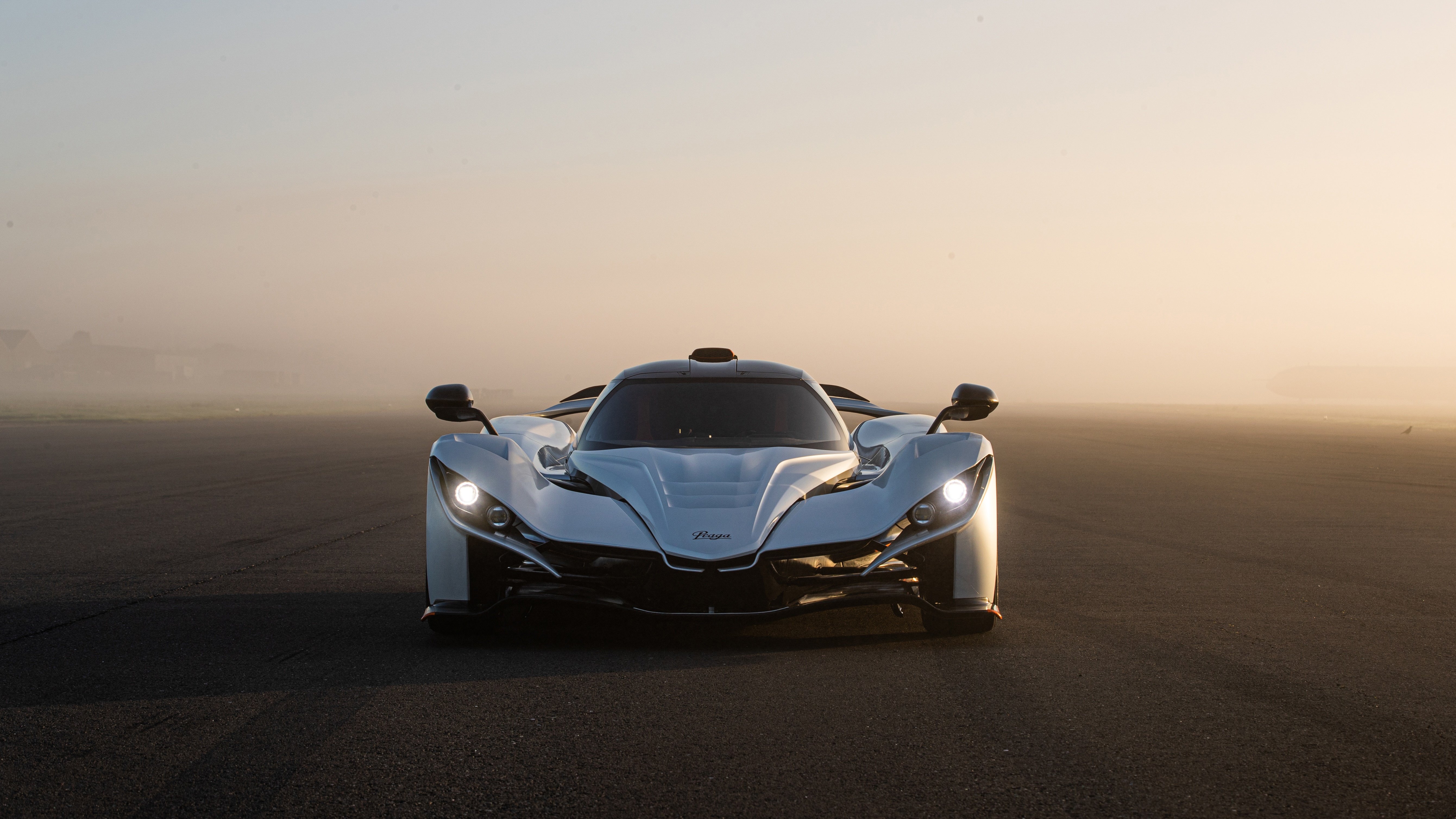 Praga Bohema supercar on a foggy road HD Wallpaper