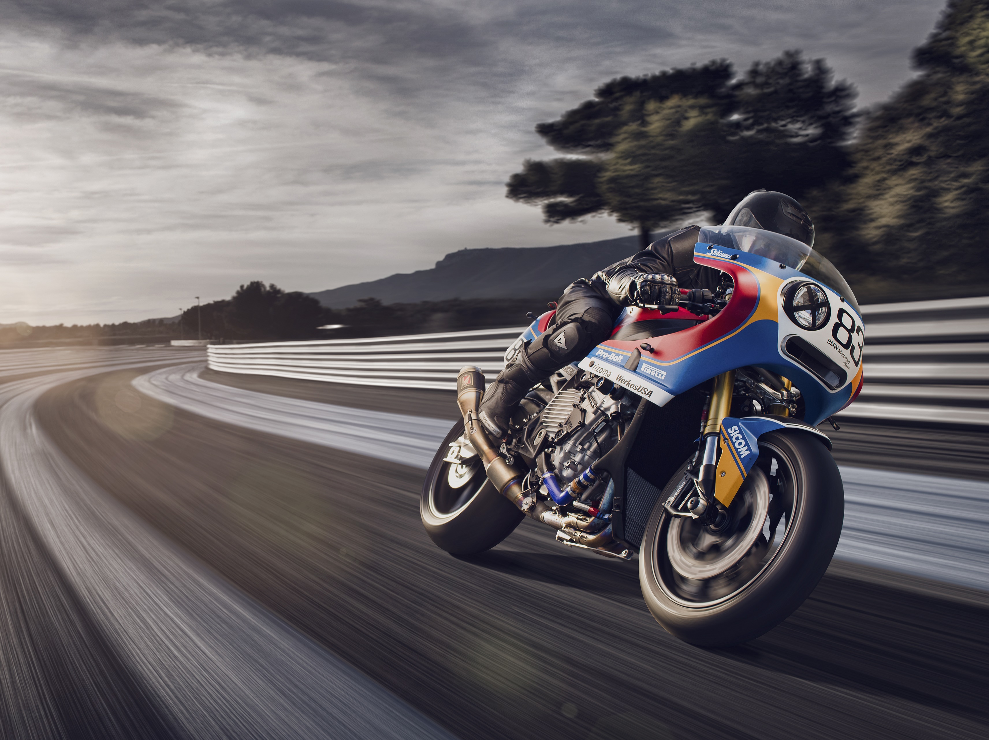 BMW S 1000 RR motorcycle on a race track HD Wallpaper