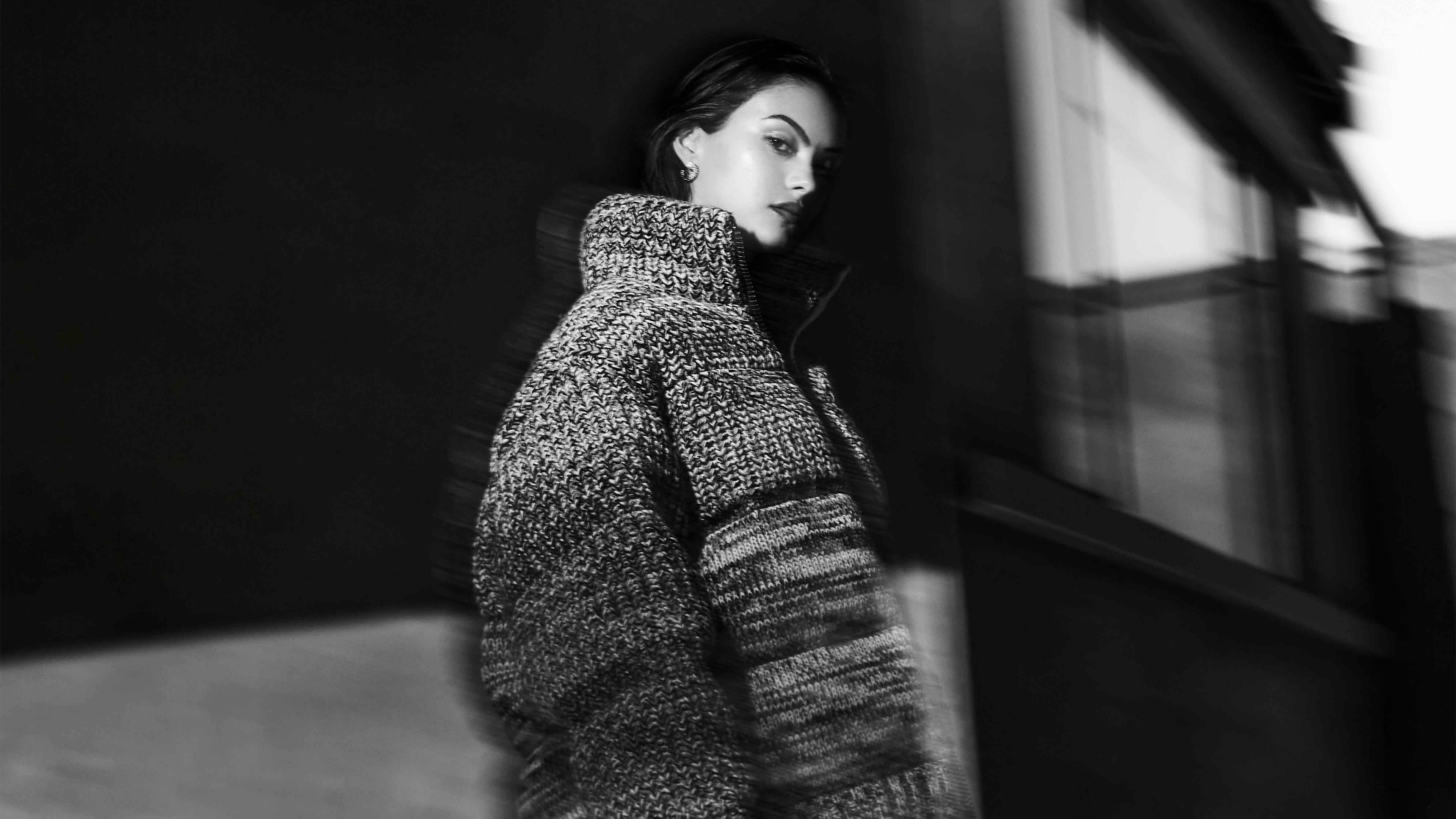 Camila Mendes in Monochrome HD Wallpaper