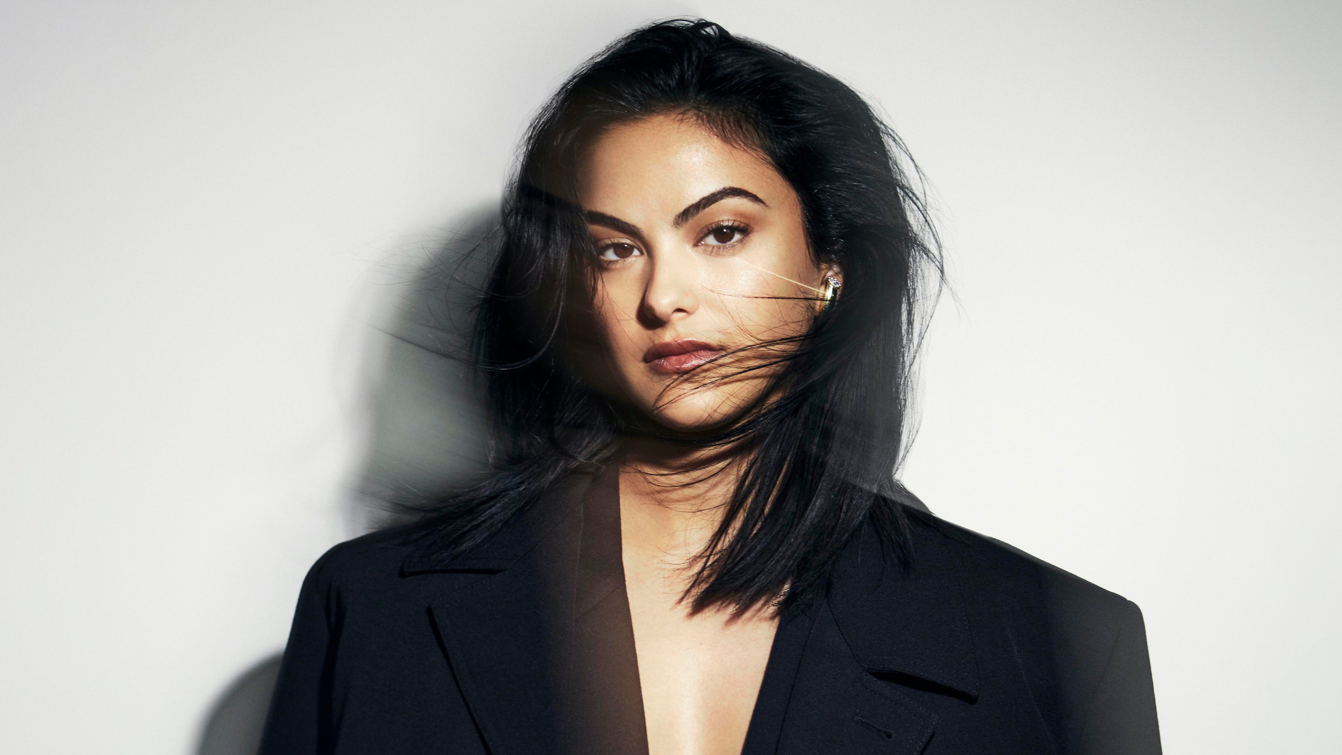 Camila Mendes in Black Blazer HD Wallpaper