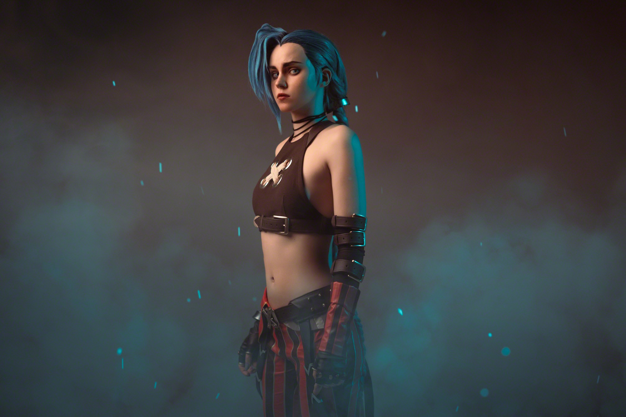 Jinx from League of Legends cosplay HD Wallpaper