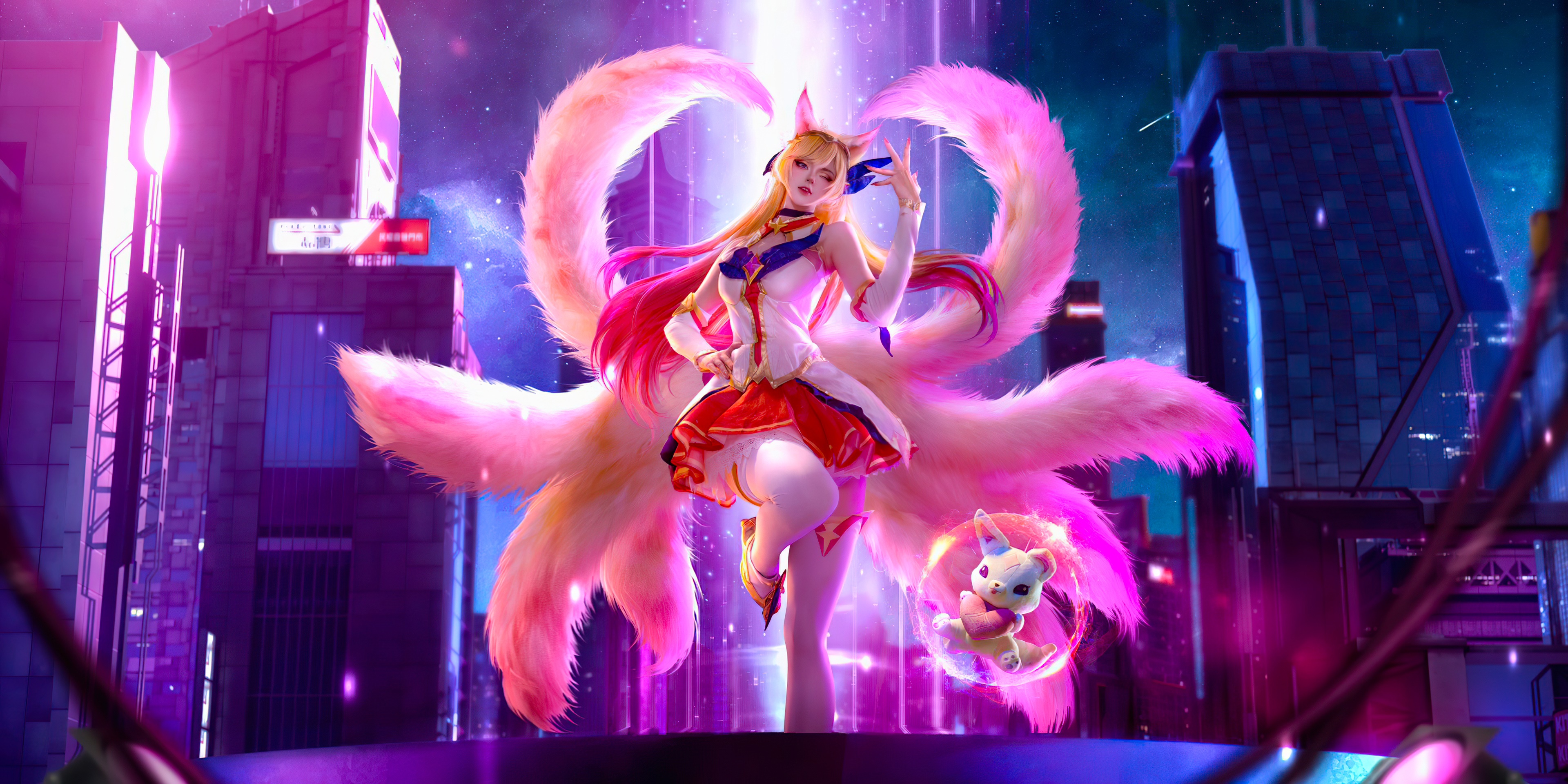 Ahri from League of Legends 4K HD Wallpaper