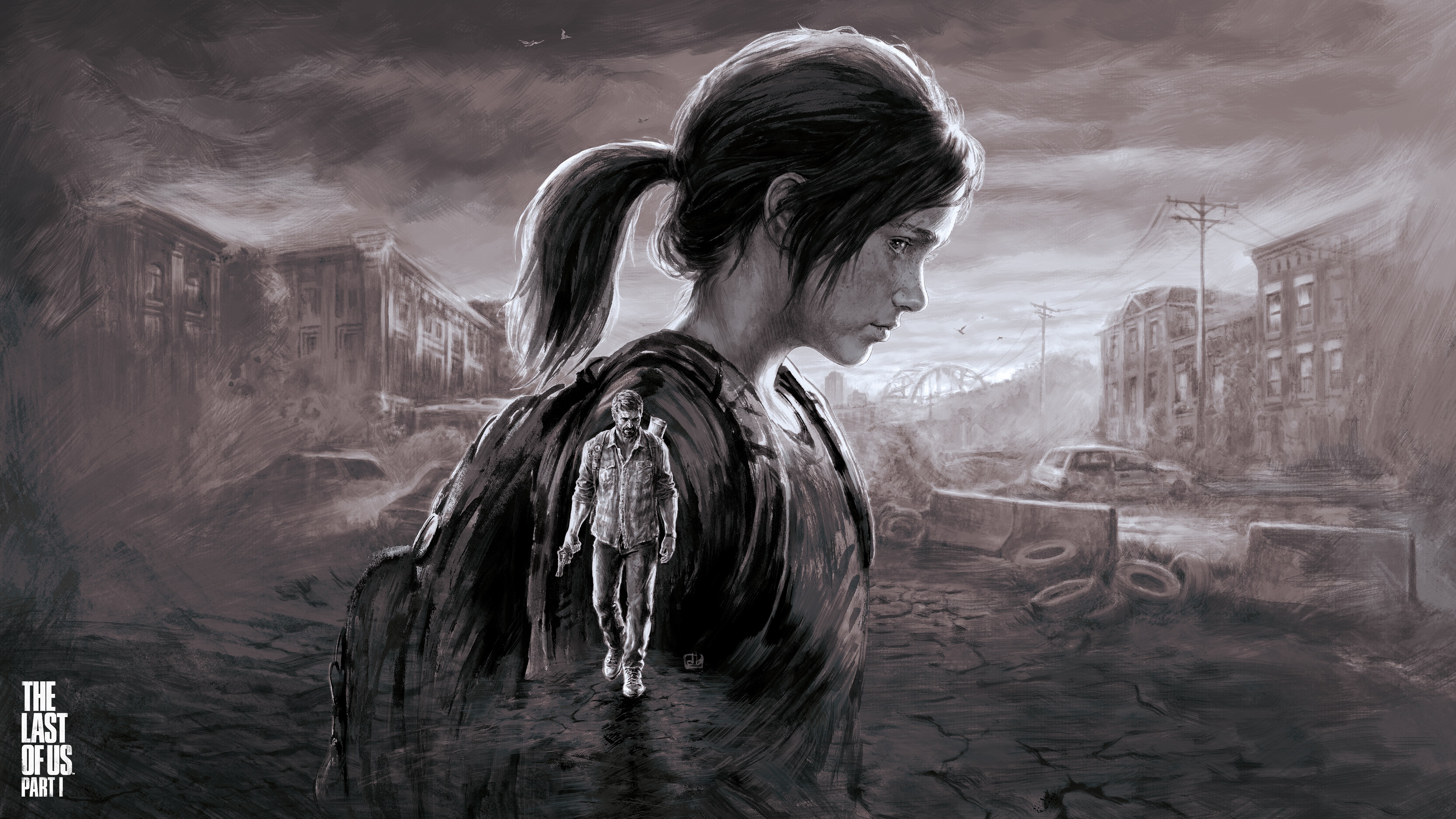 Ellie and Joel from The Last of Us Part I HD Wallpaper