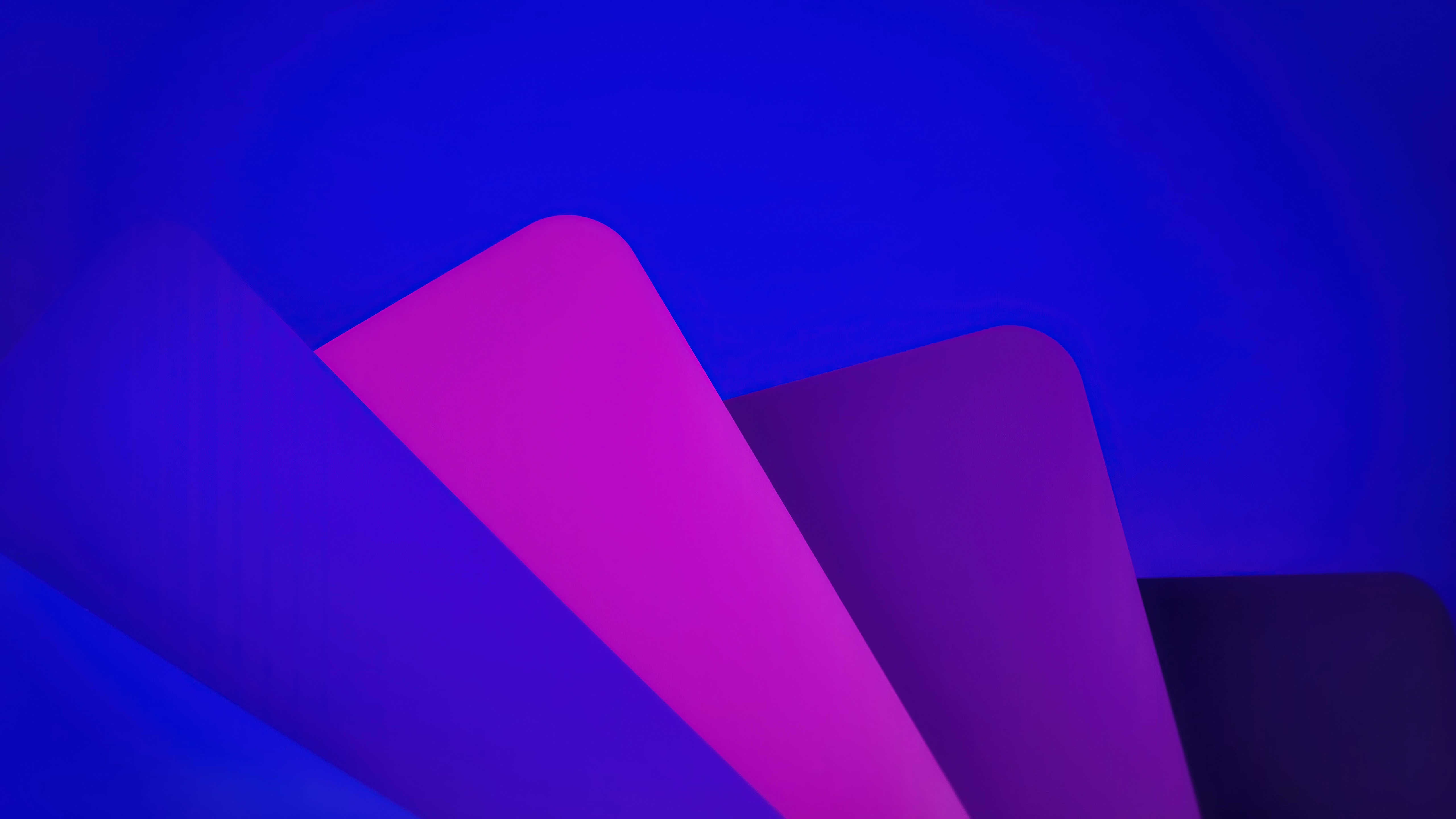 Abstract digital art with overlapping colored shapes HD Wallpaper