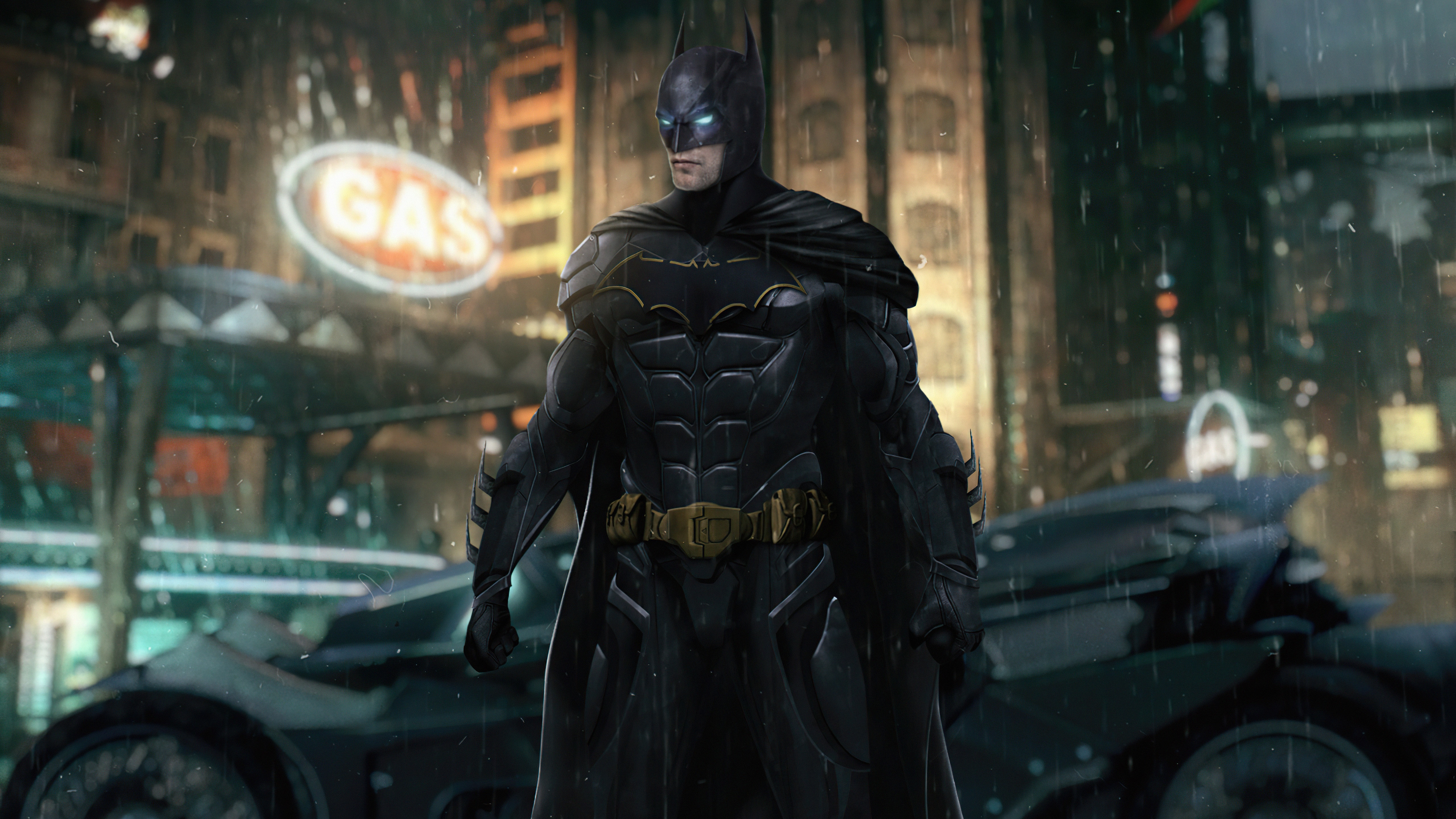 Batman from DC Comics in Gotham City HD Wallpaper