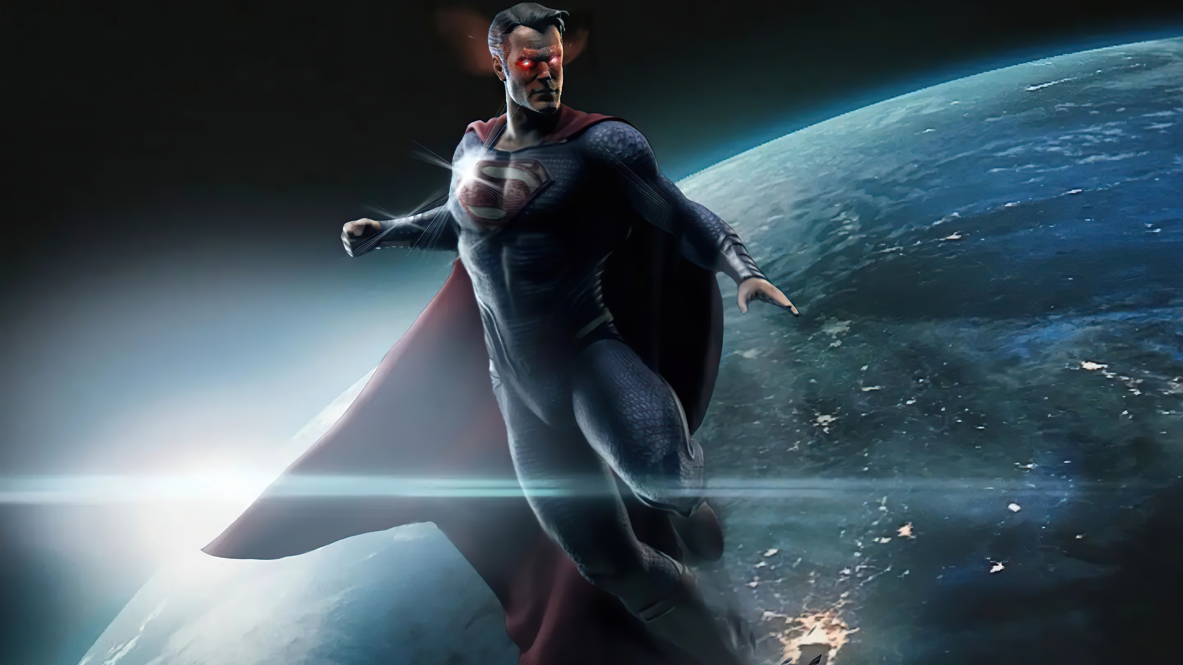Superman flying over Earth HD Wallpaper