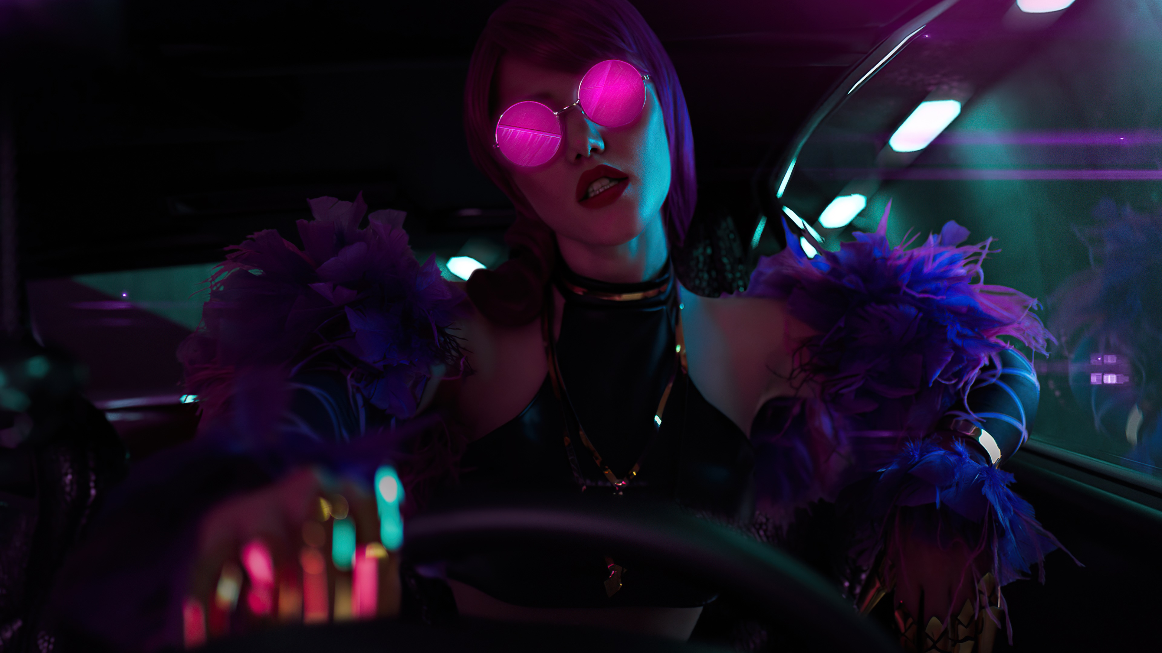 K/DA Evelynn from League of Legends 4K HD Wallpaper