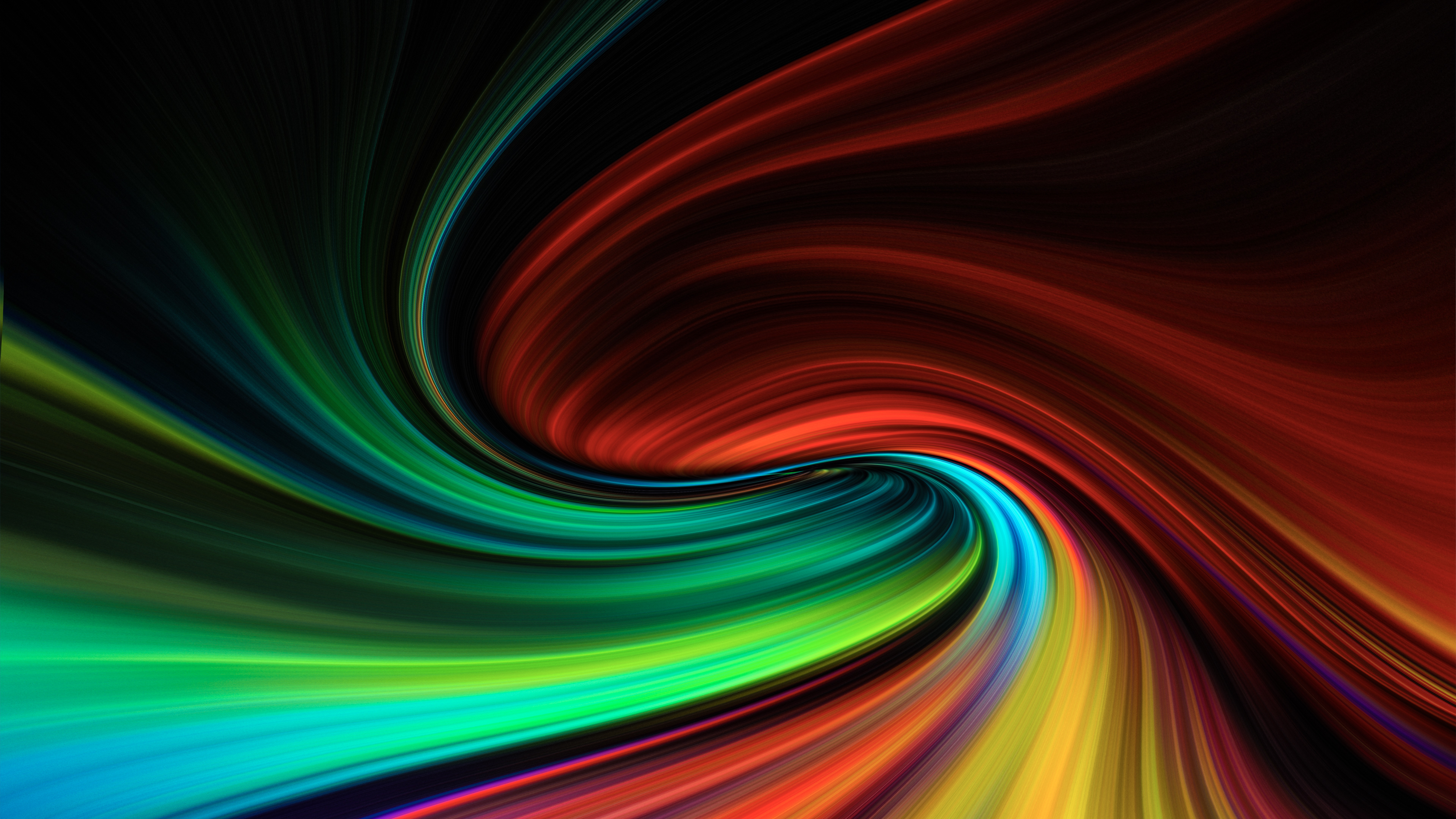 Abstract swirling colorful light streaks 4K HD Wallpaper