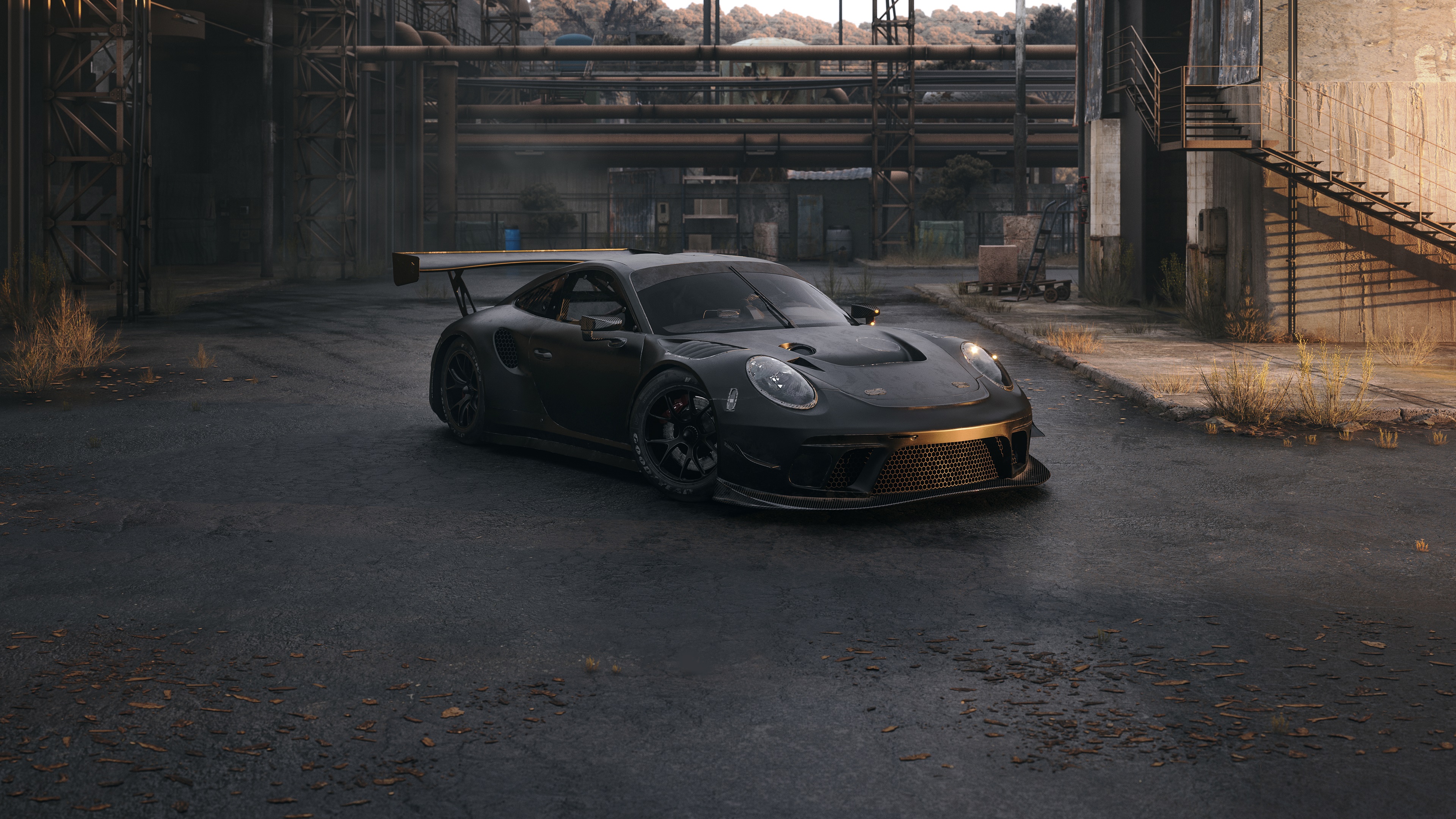 Black Porsche 911 GT3 RS 4K HD Wallpaper