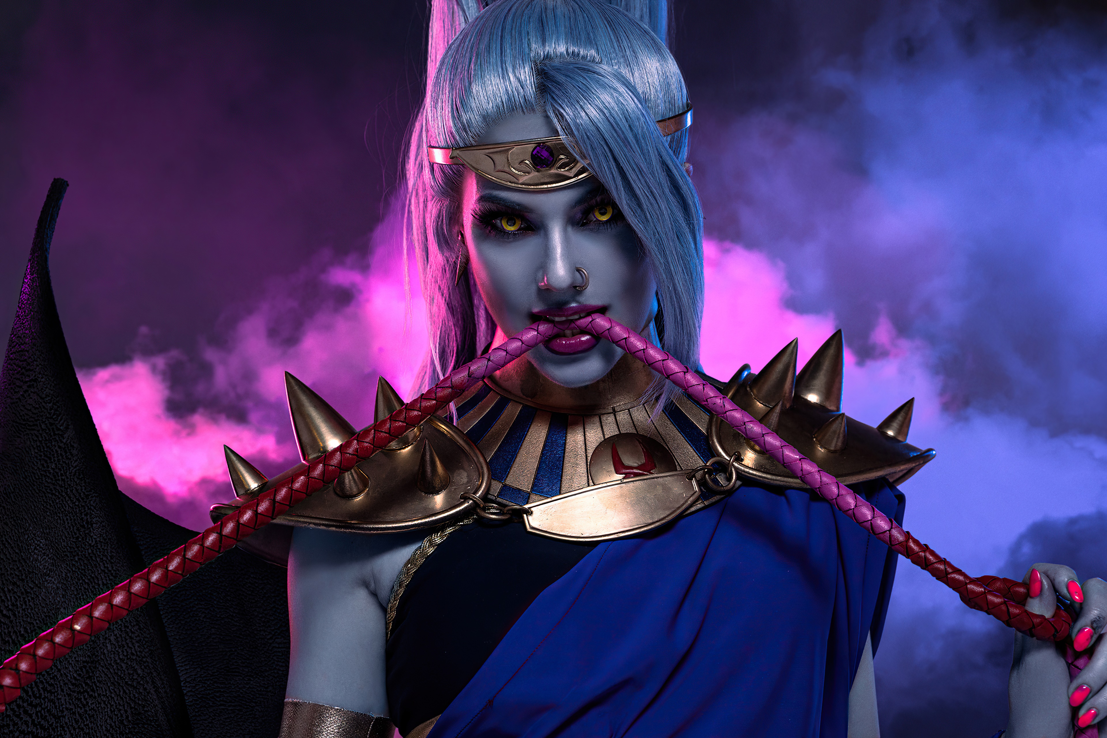 Megaera from Hades cosplay with whip HD Wallpaper