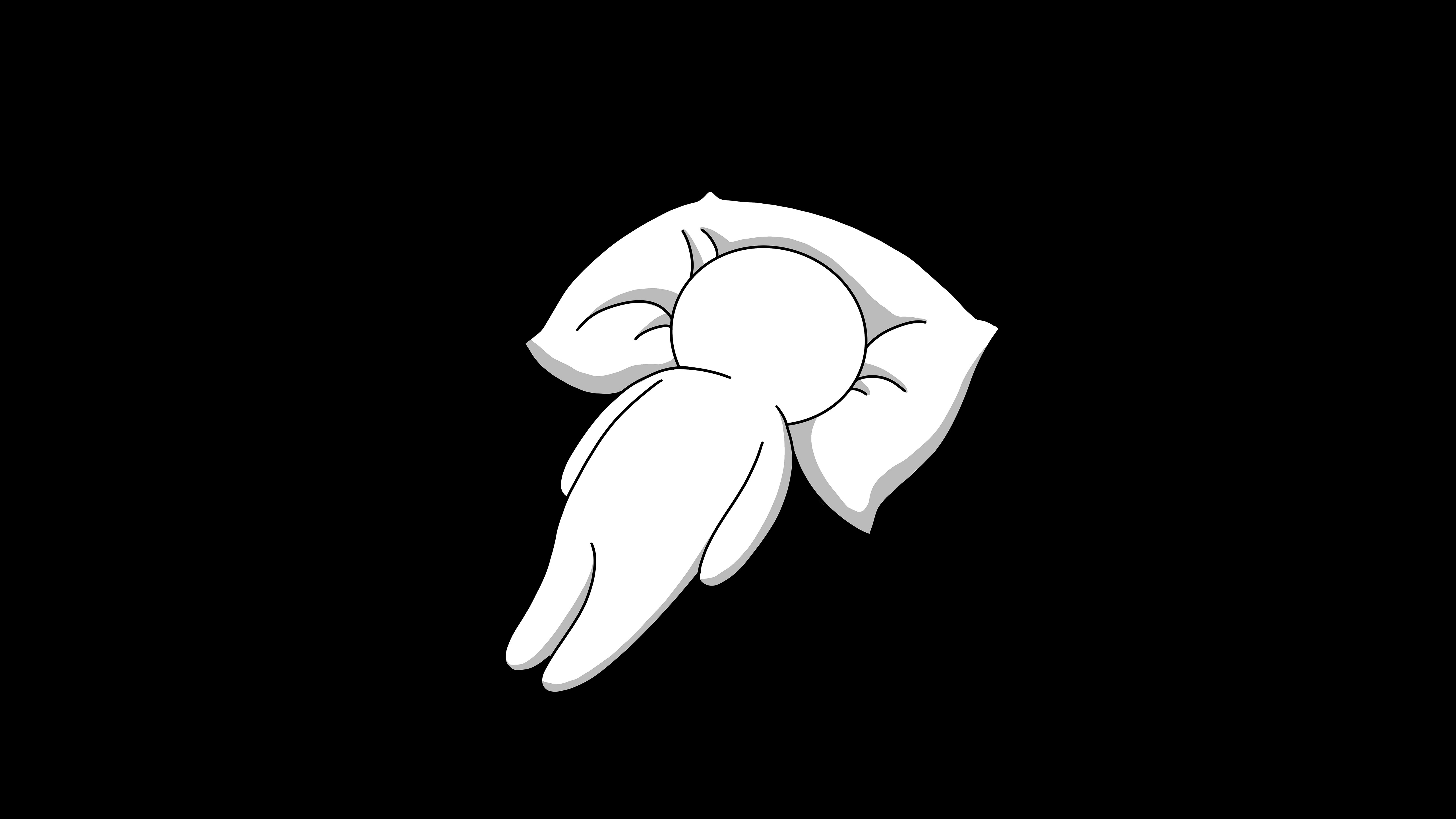 White figure sleeping on a pillow HD Wallpaper