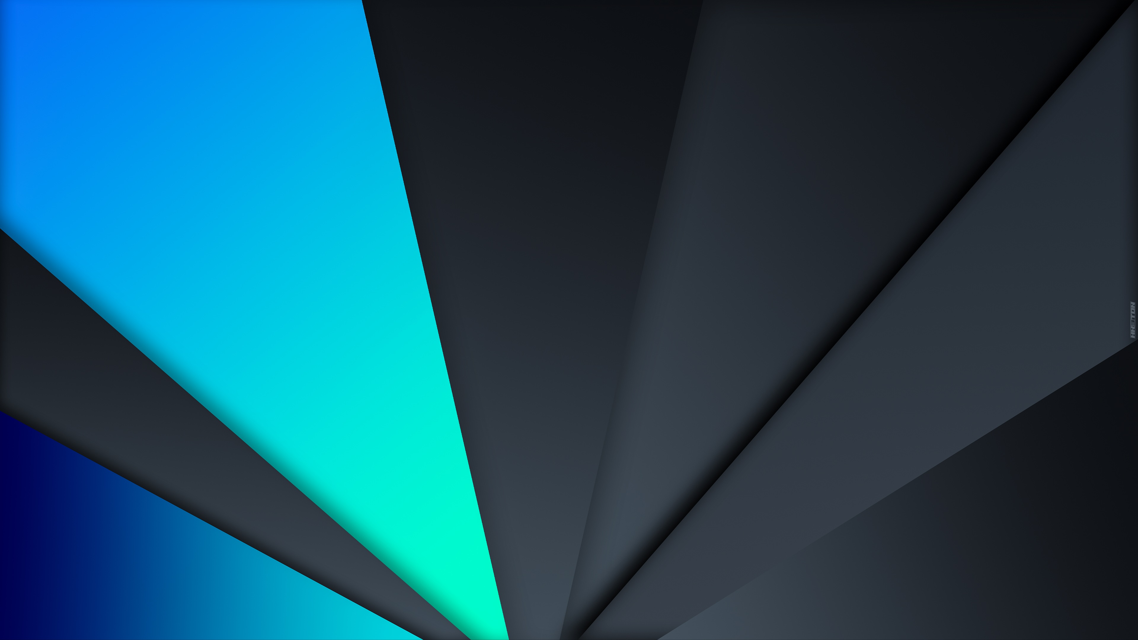 Abstract blue and grey geometric shapes 4K HD Wallpaper