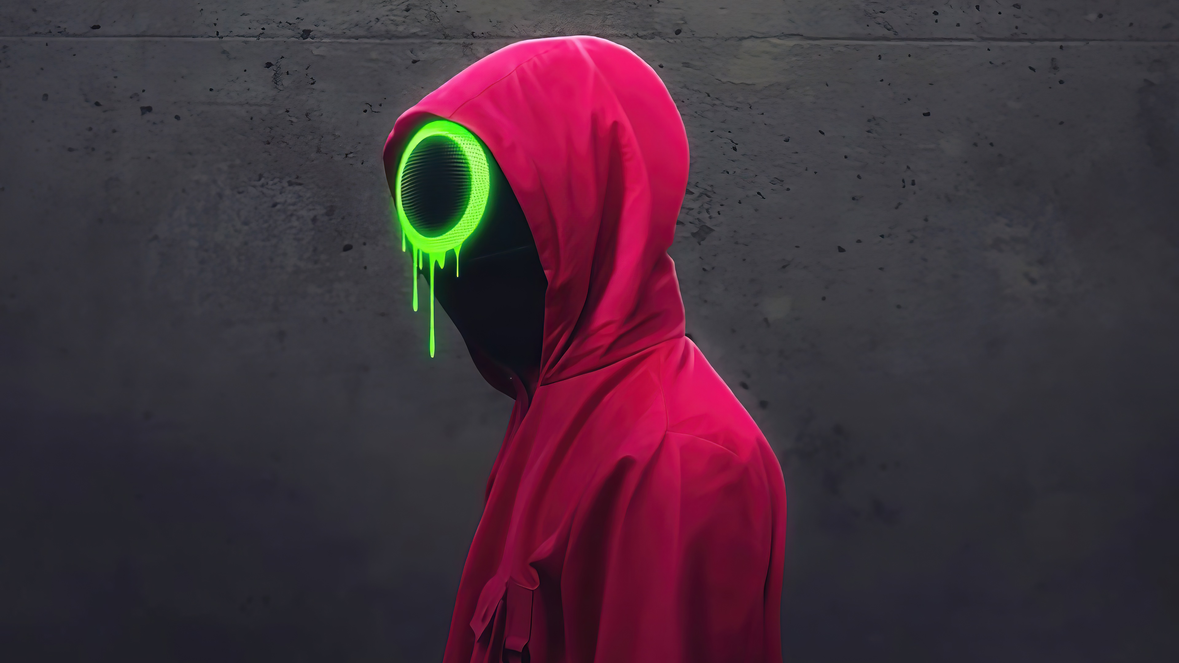 Squid Game character with green circle mask HD Wallpaper