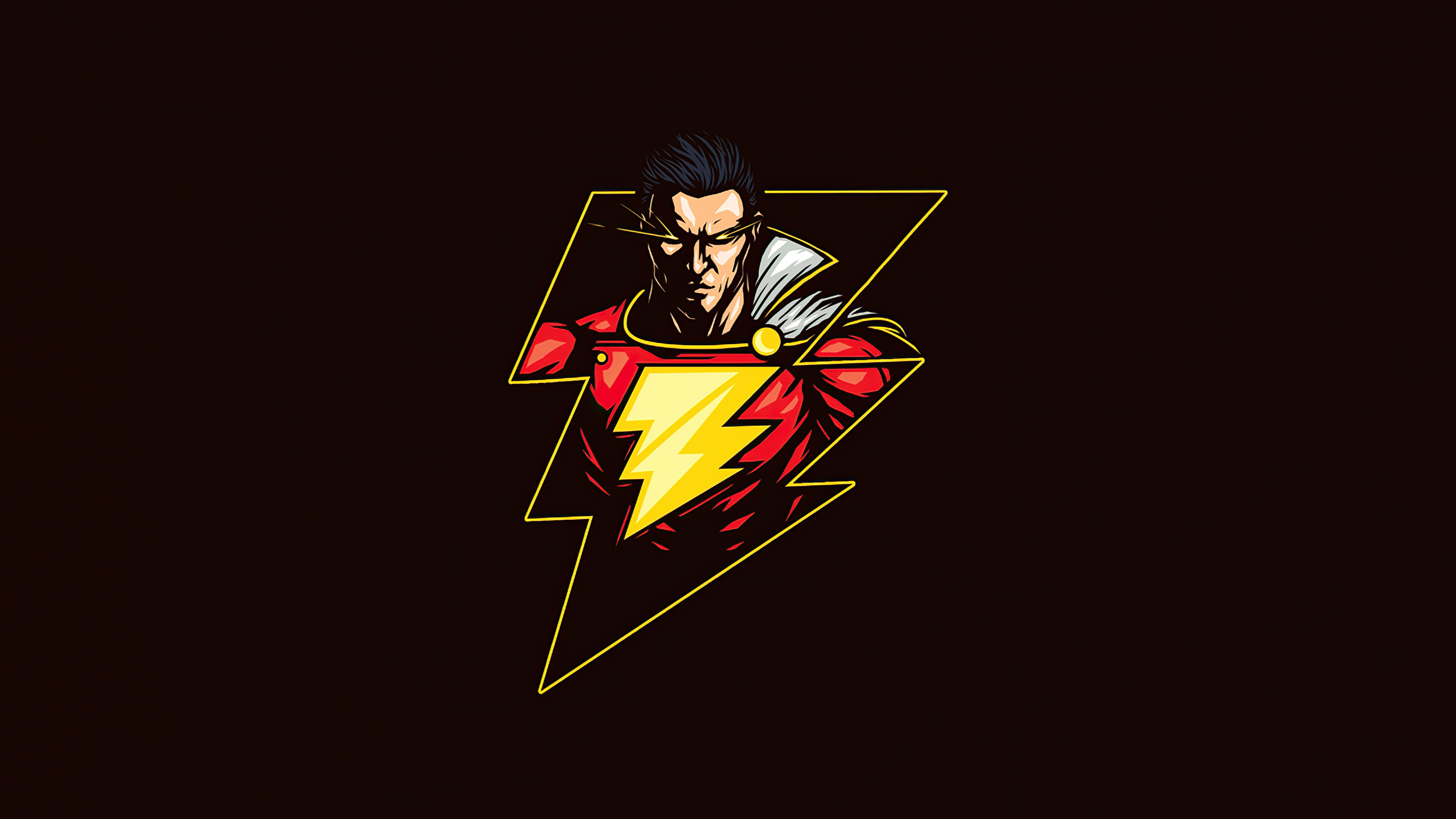 Shazam in a lightning bolt HD Wallpaper