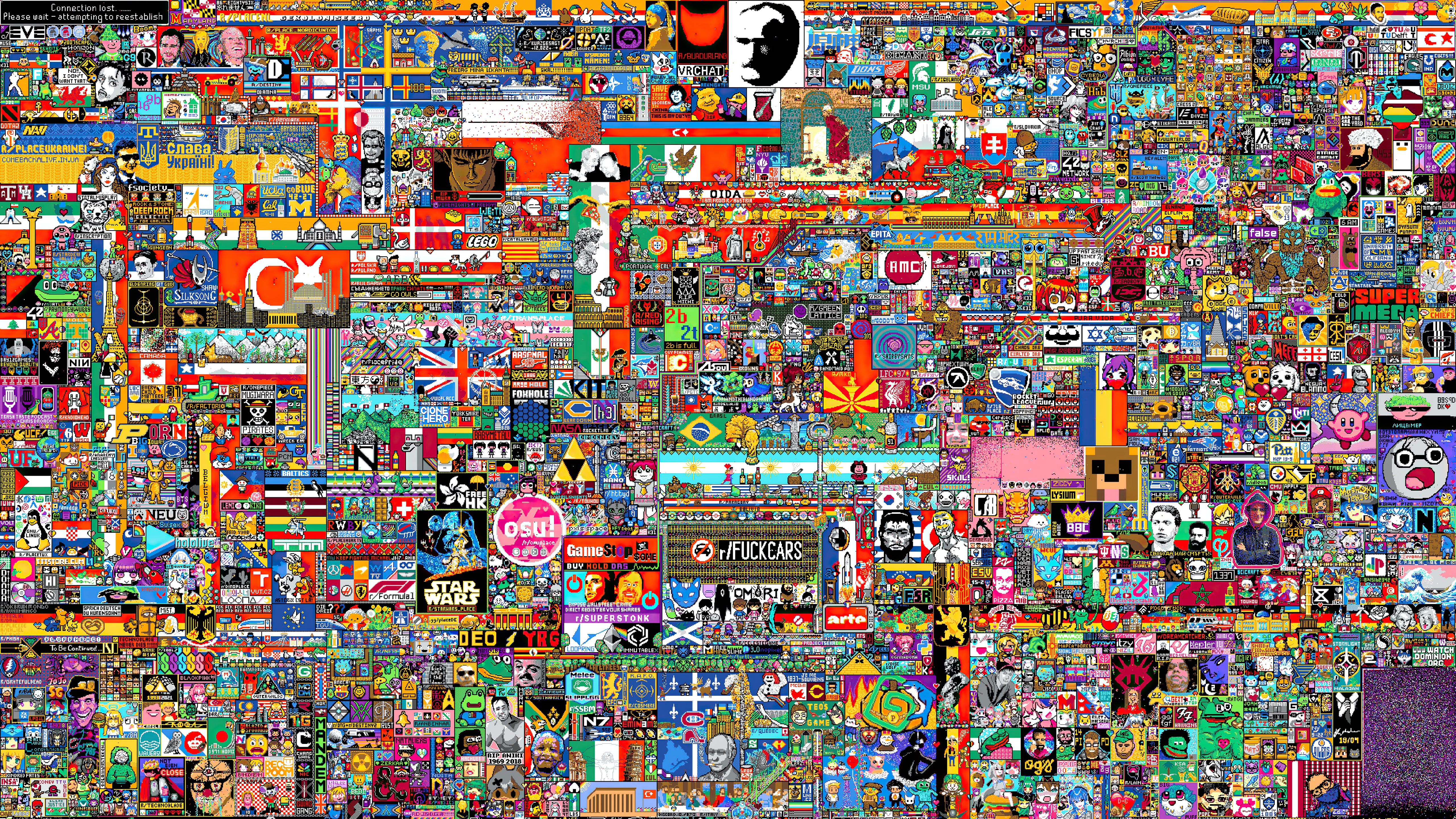 r/Place 2022 Artwork Collage HD Wallpaper