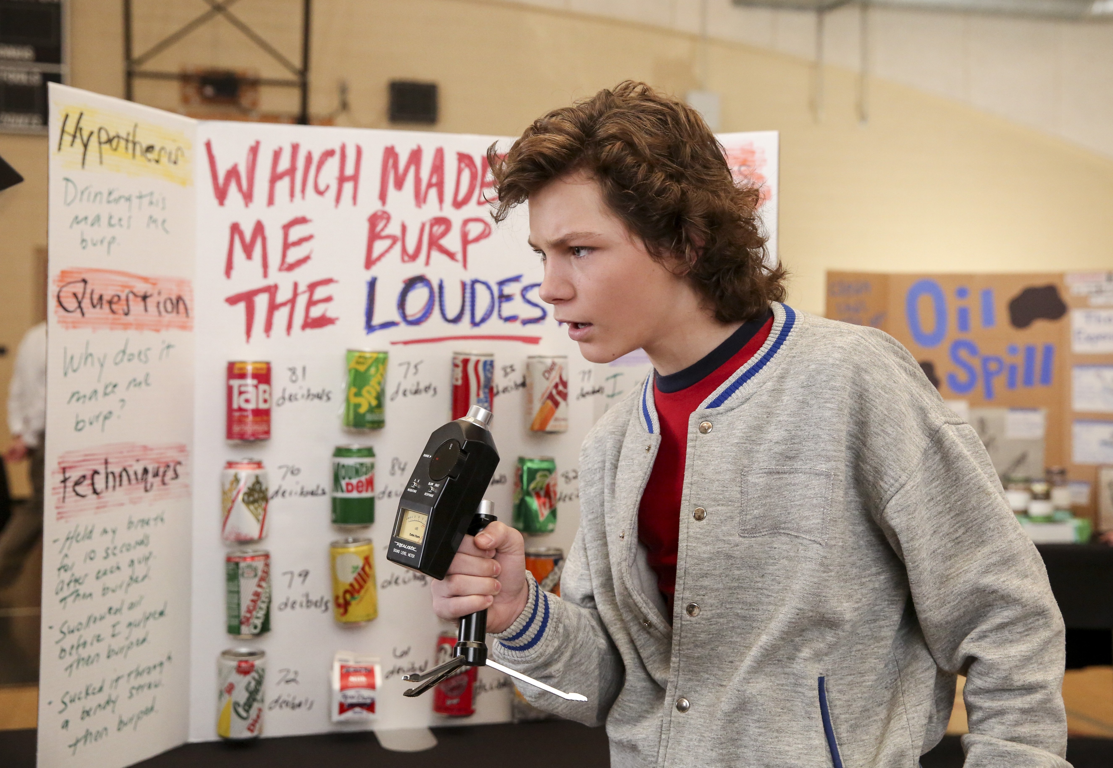 George Cooper Jr.'s burp loudness science fair project HD Wallpaper