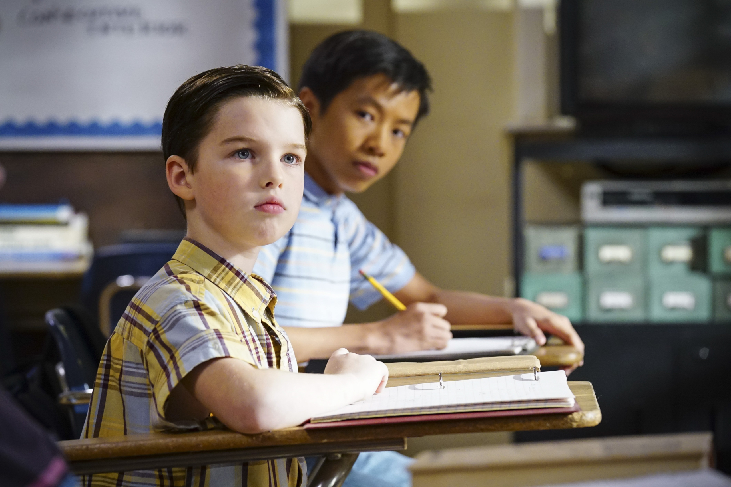 Sheldon Cooper and classmate in school HD Wallpaper
