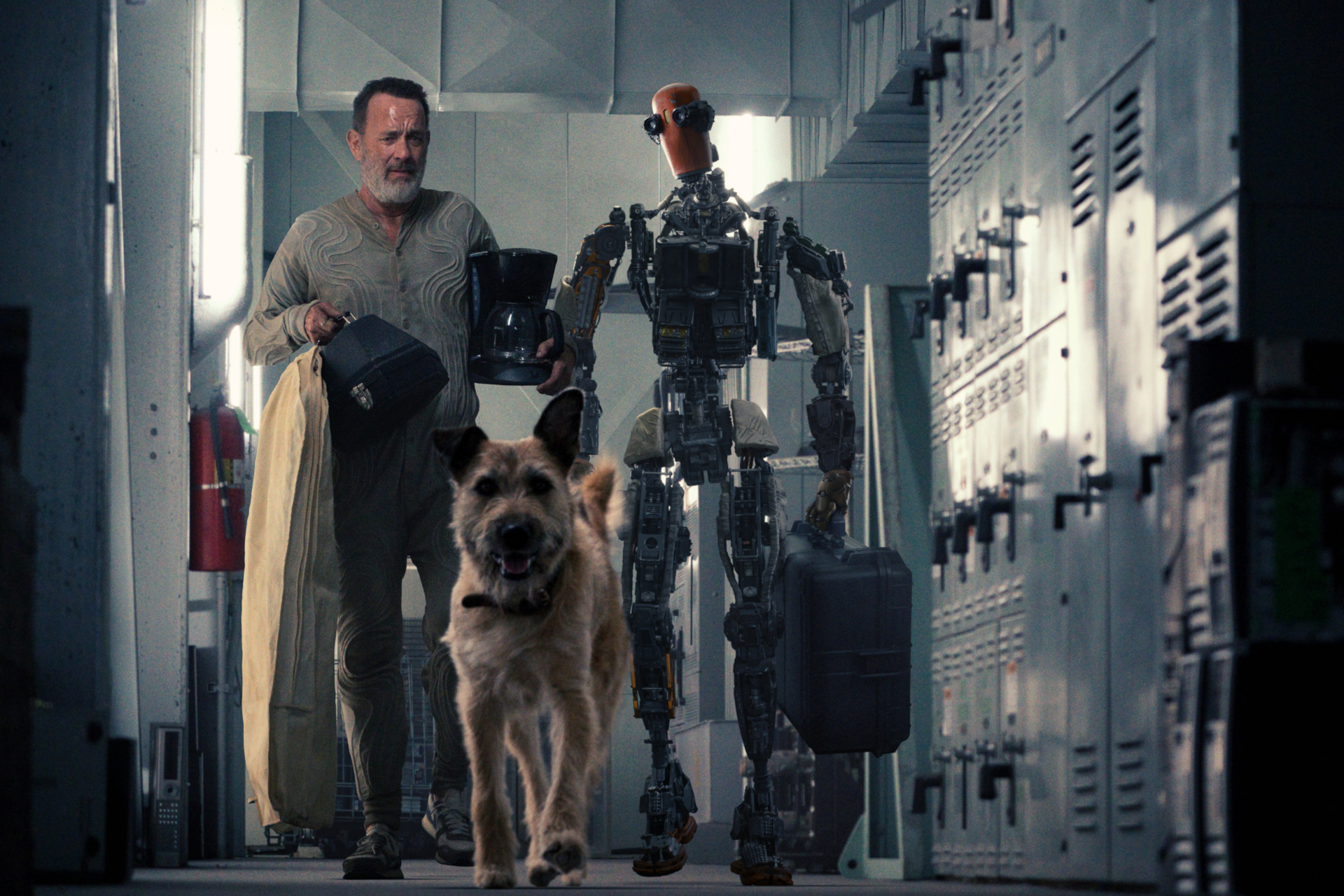 Finch: Tom Hanks, robot, and dog HD Wallpaper